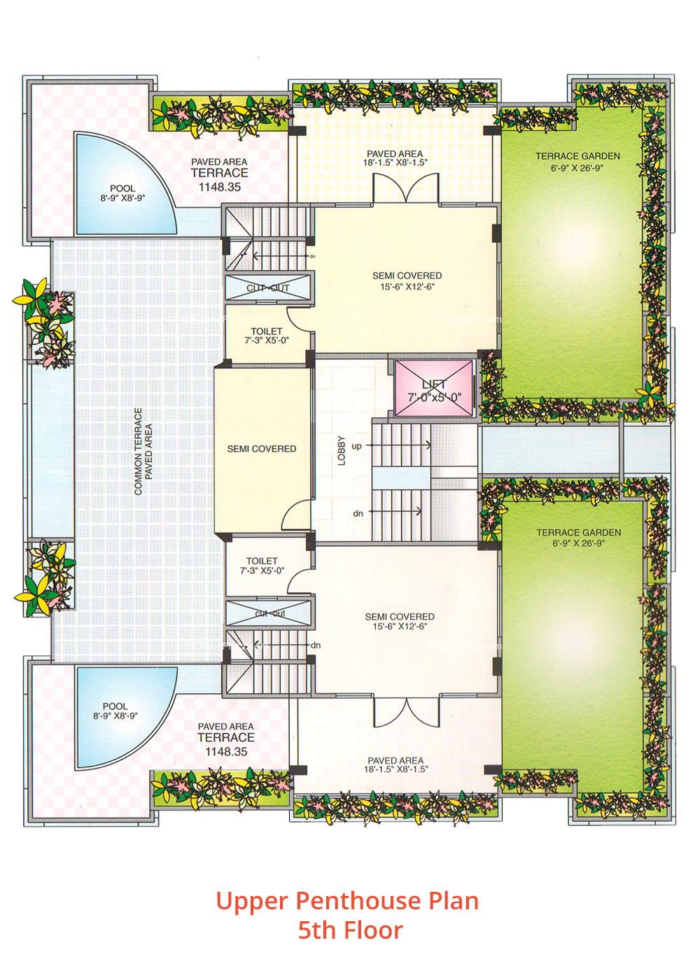 Kartar Shanti Villa Upper Penthouse Floor Plan