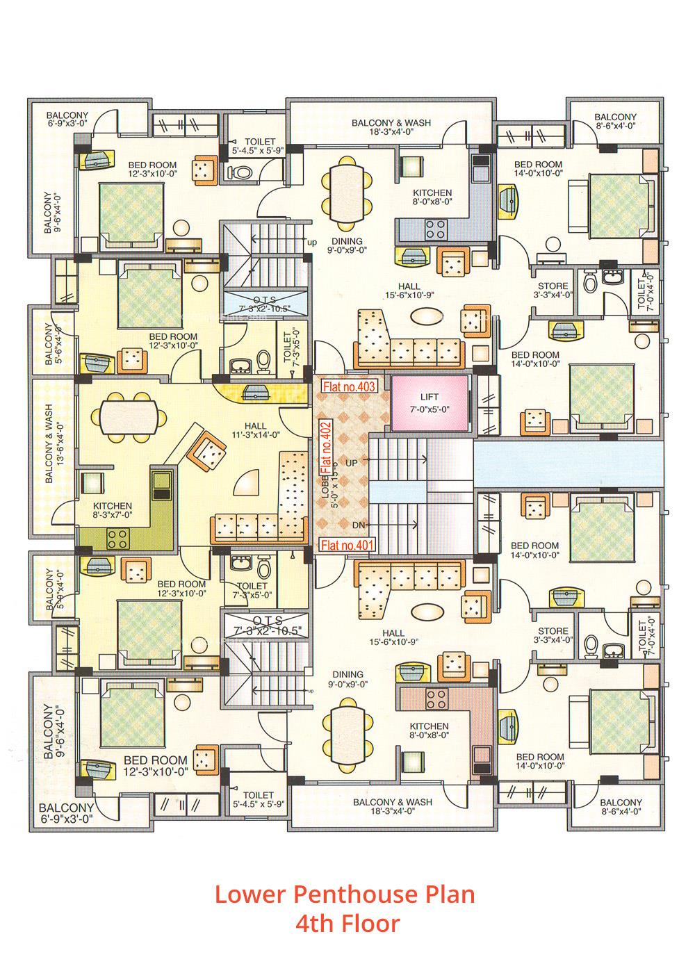 Kartar Shanti Villa Lower Penthouse Floor Plan