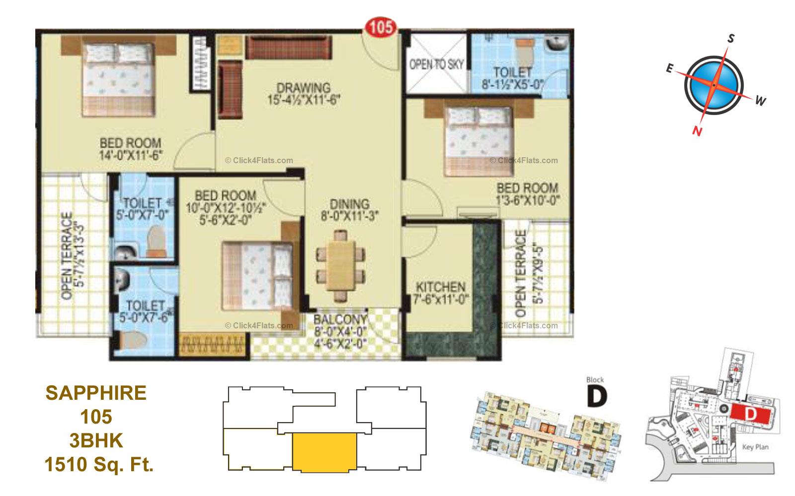 SDC Green Park 3 BHK 