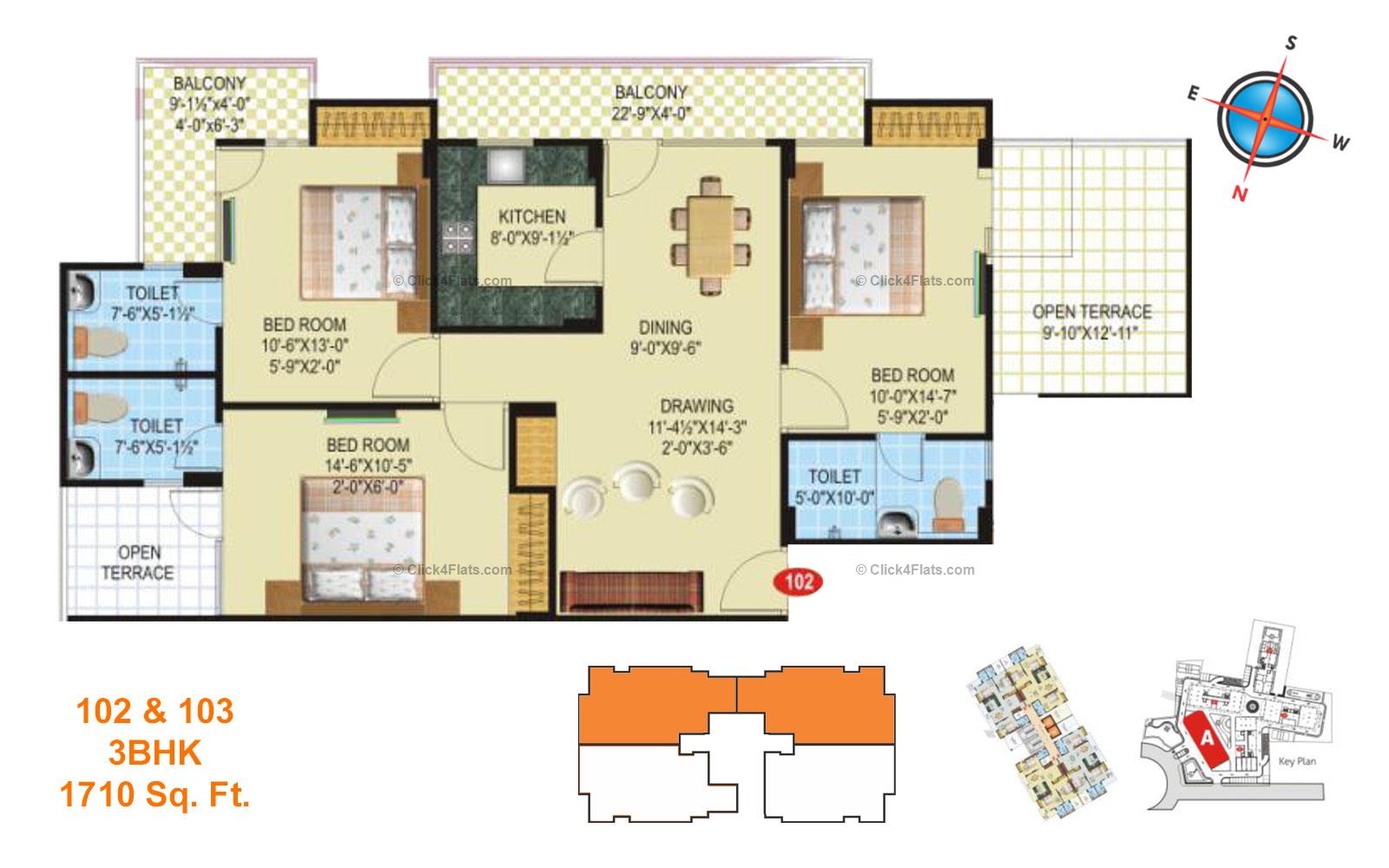 SDC Green Park 3 BHK 