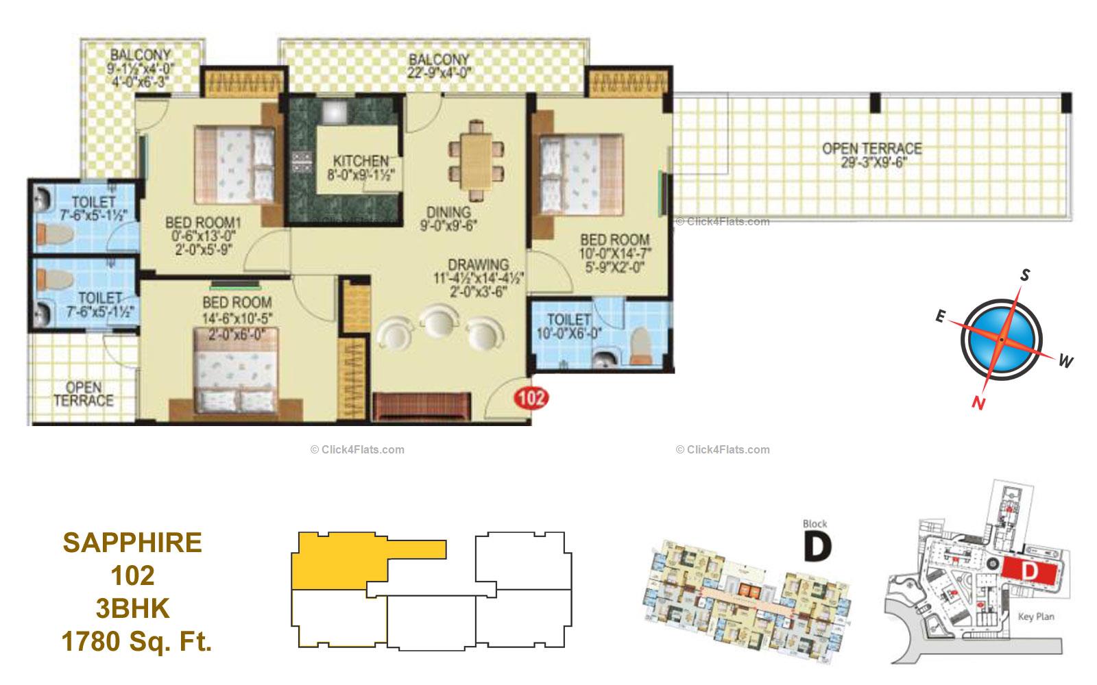 SDC Green Park 3 BHK 