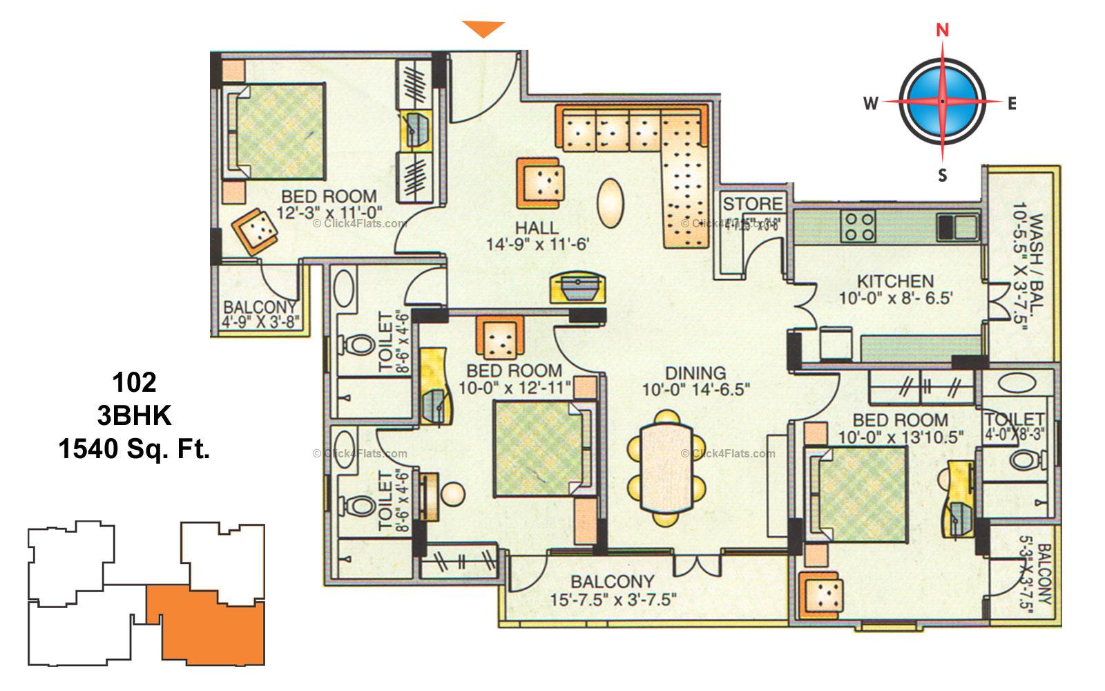 Laxmi Villa 3 BHK 