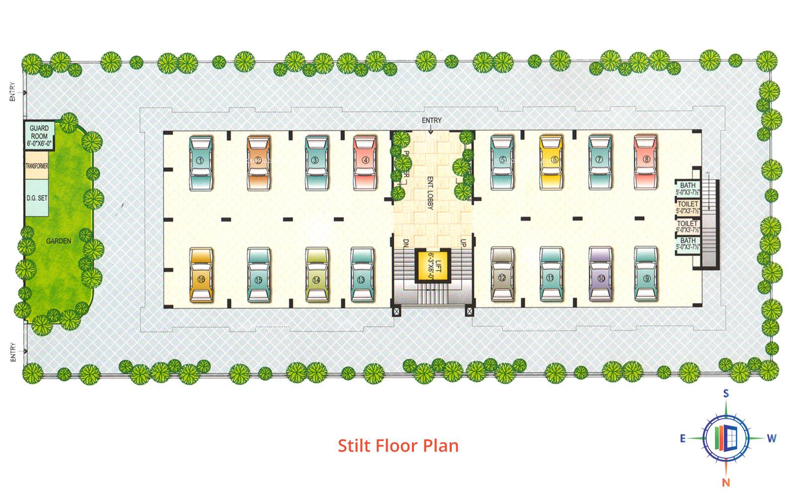 Vardhman Anukampa Stilt Floor Plan