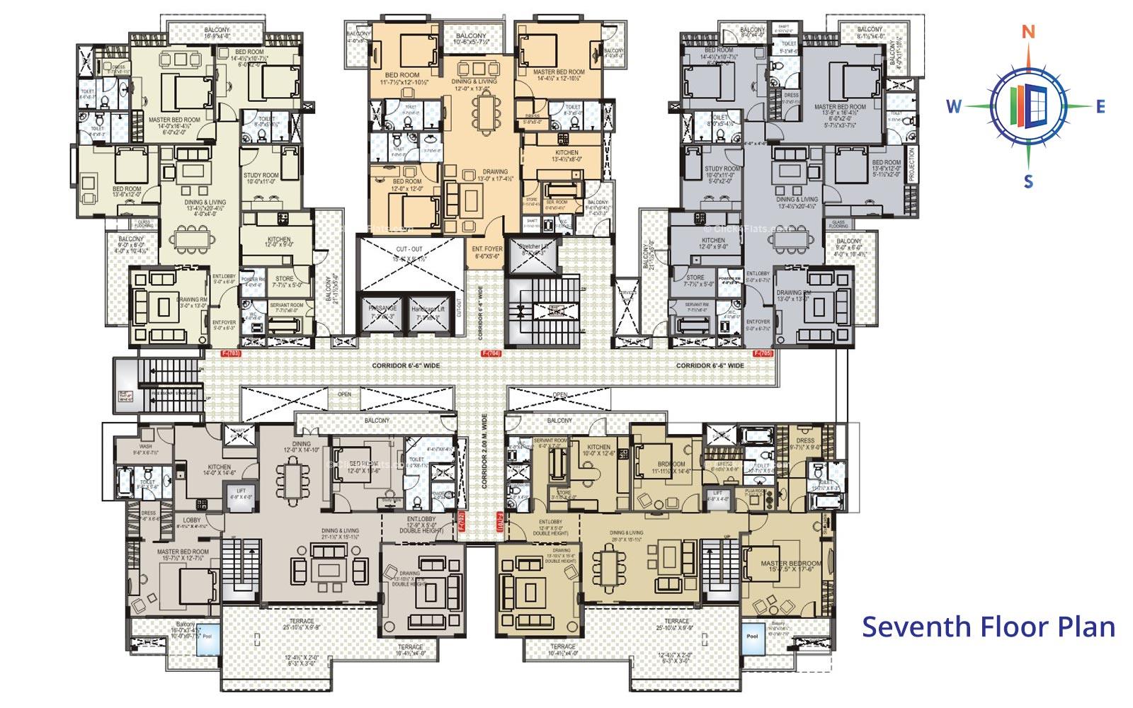 Akshat Trishala Seventh Floor Plan