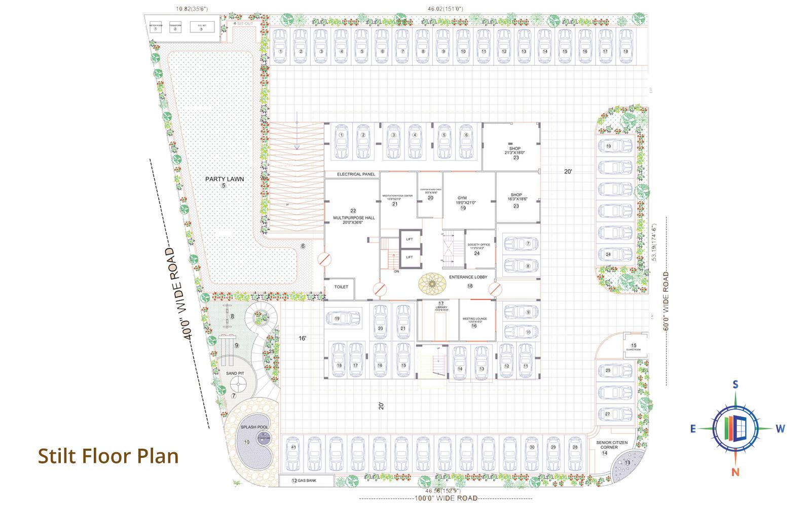 Orient Residency Stilt Floor Plan