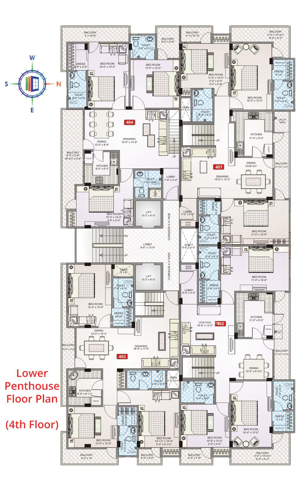 Pearl Imperia Lower Penthouse Floor Plan