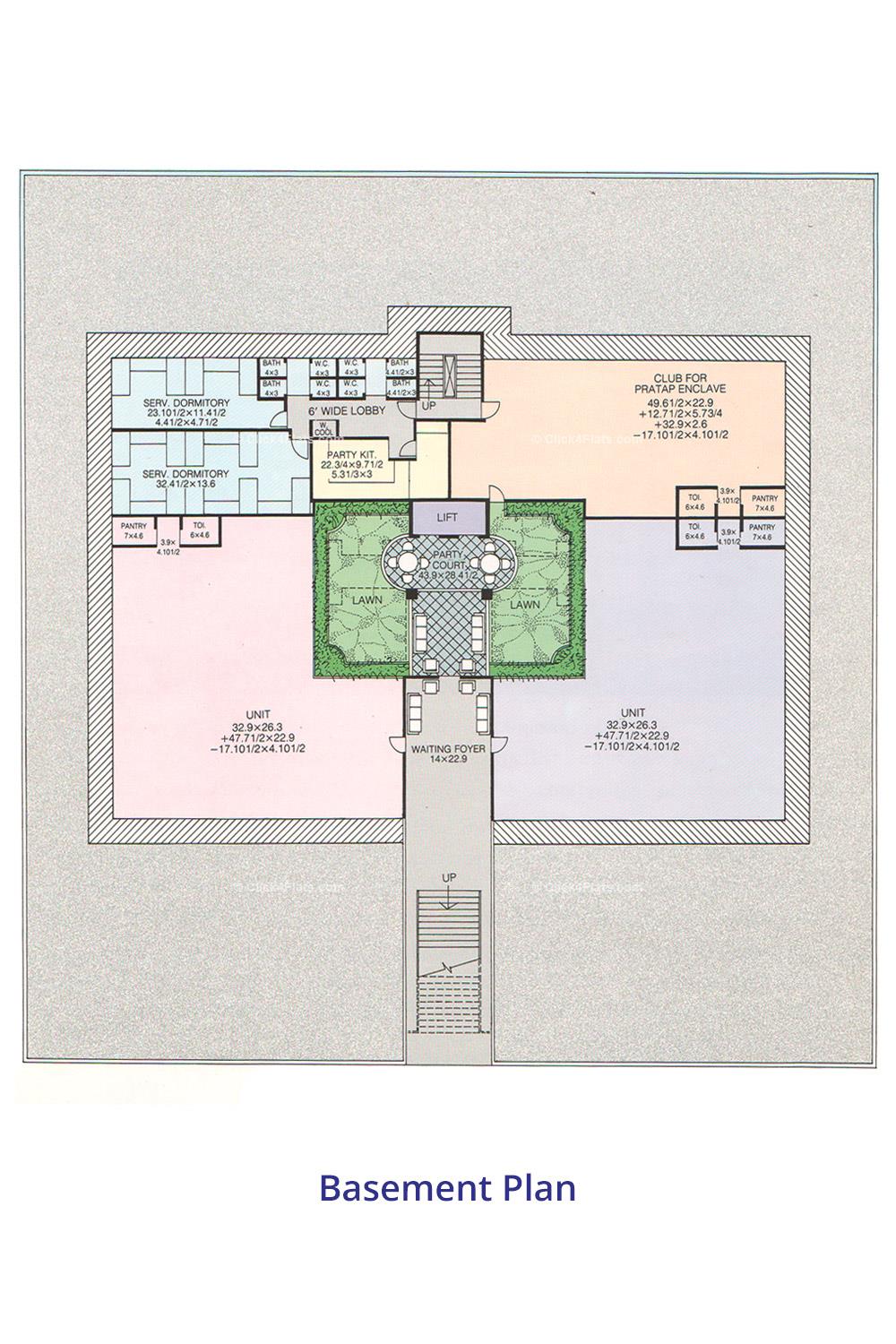 Pratap Enclave Basement Plan