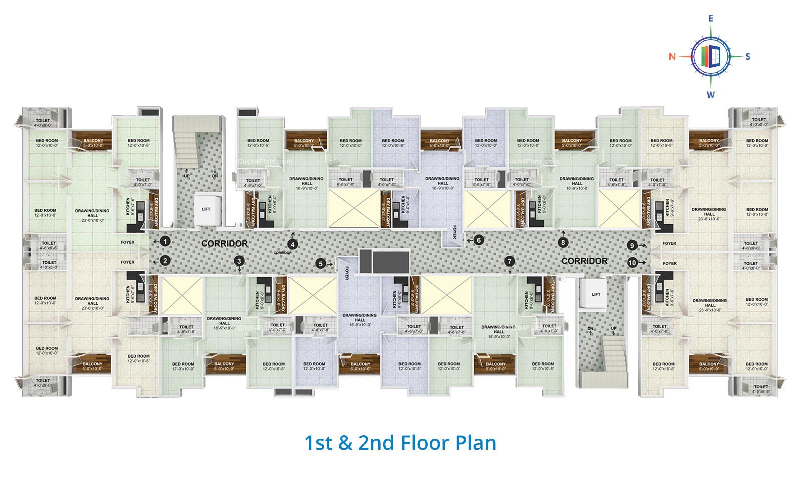 The Trump 1st & 2nd Floor Plan