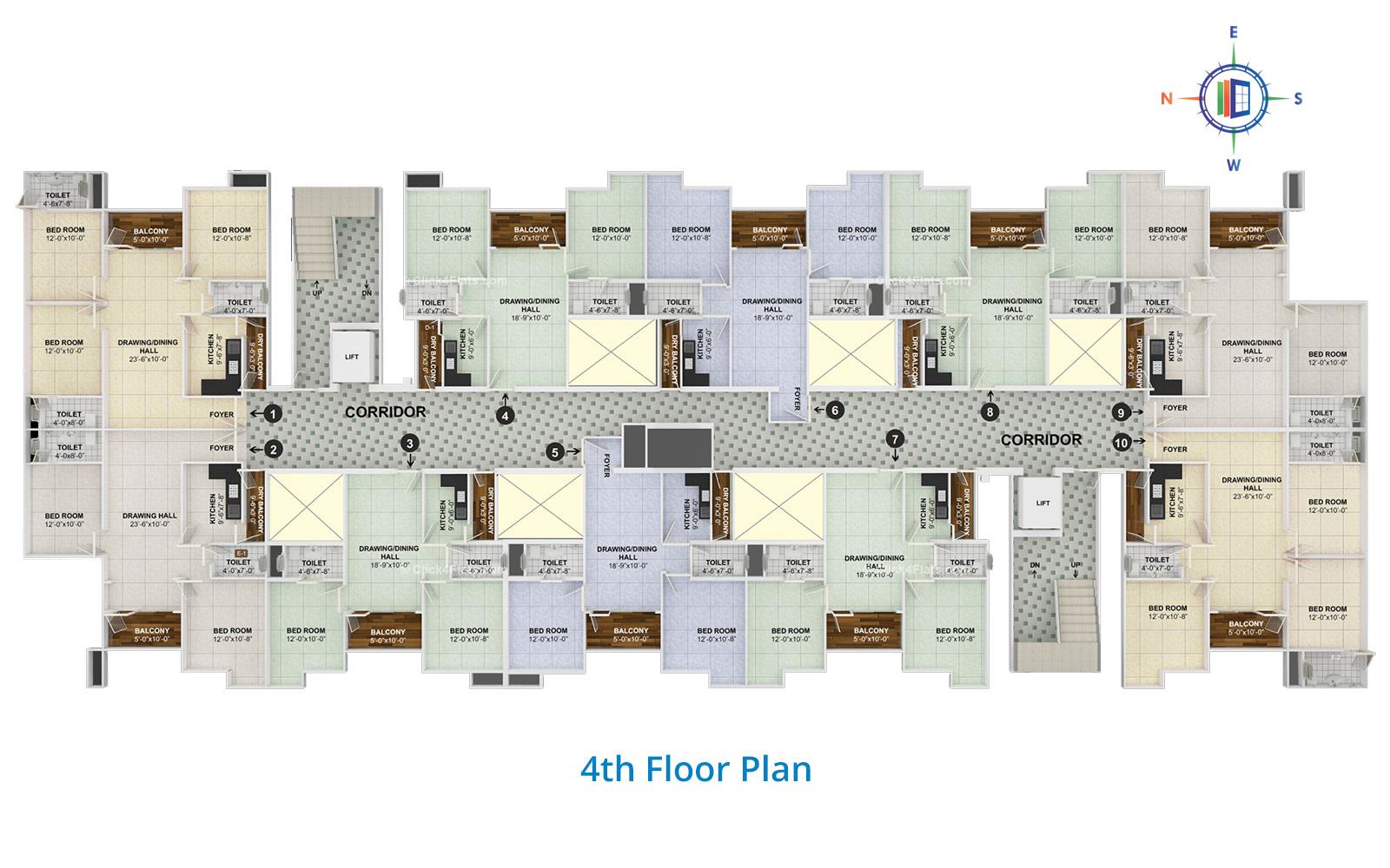 The Trump 4th Floor Plan