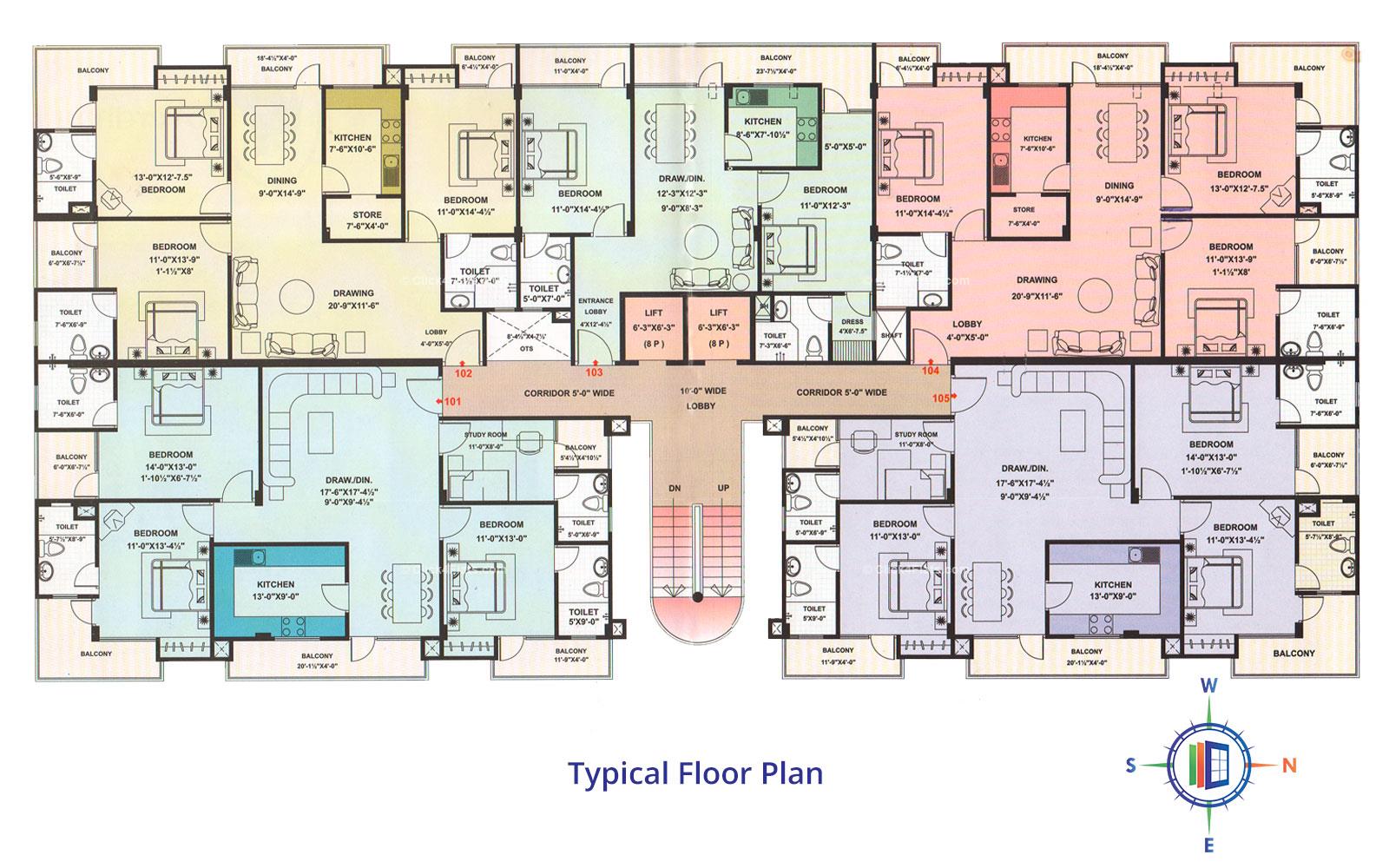 Goverdhan Kripa Typical Floor Plan