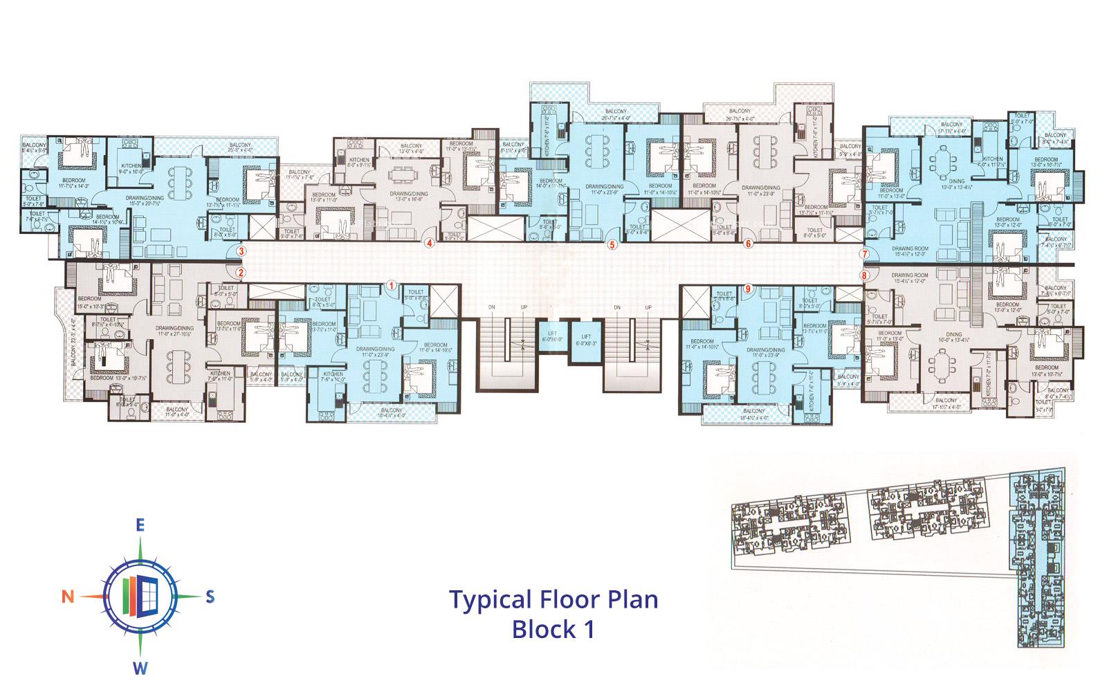 Samriddhi Residency Typical Floor Block 1st