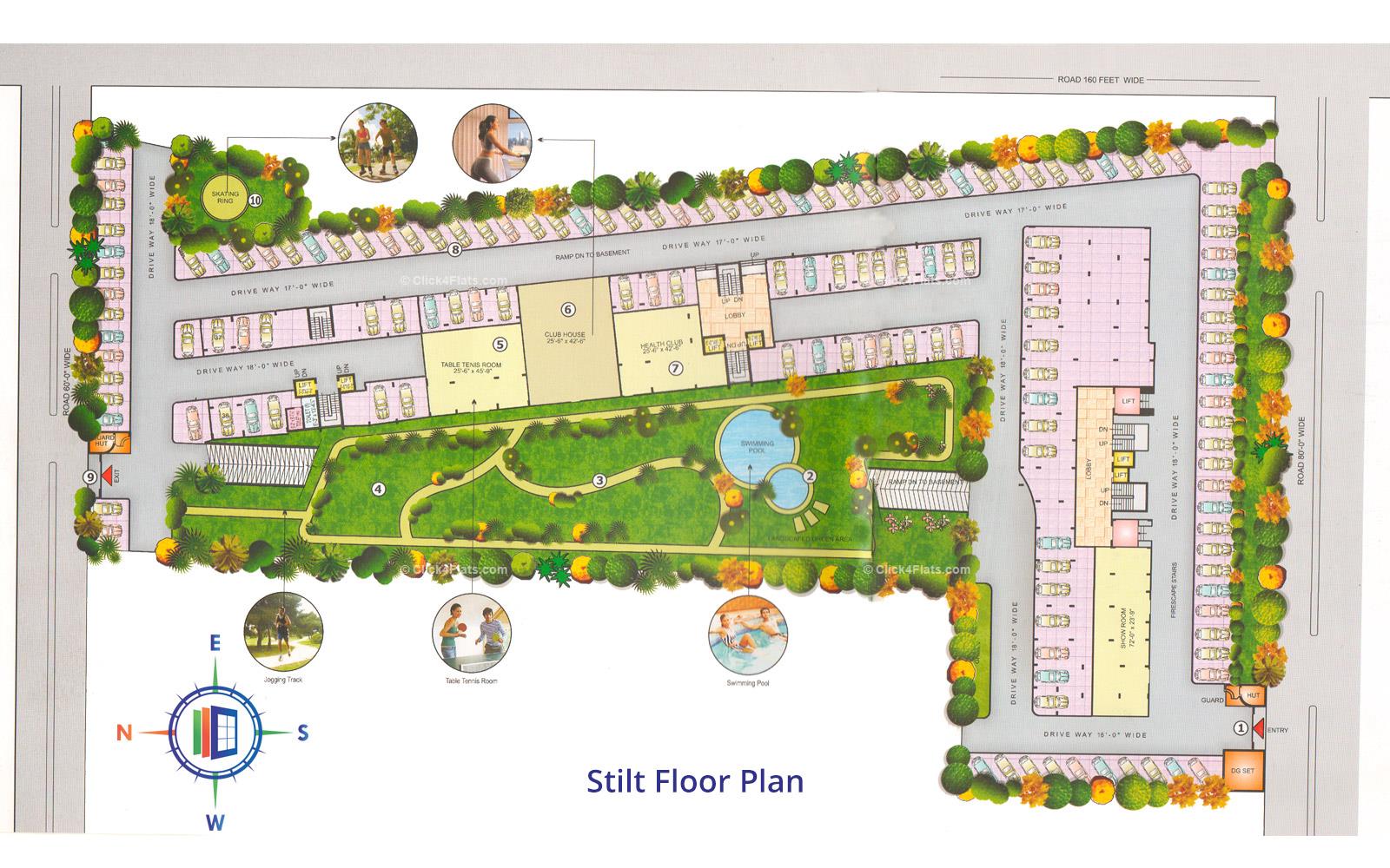 Samriddhi Residency Stilt Floor Plan