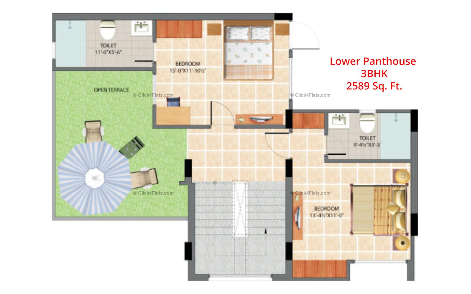 harbinger Lounge 3 BHK 