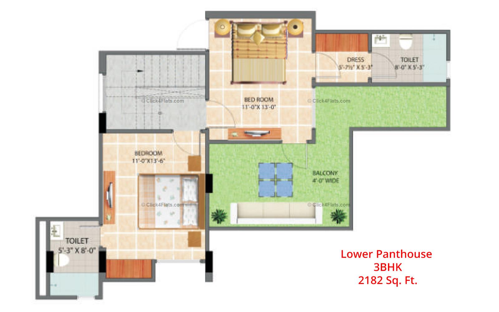 harbinger Lounge 3 BHK 