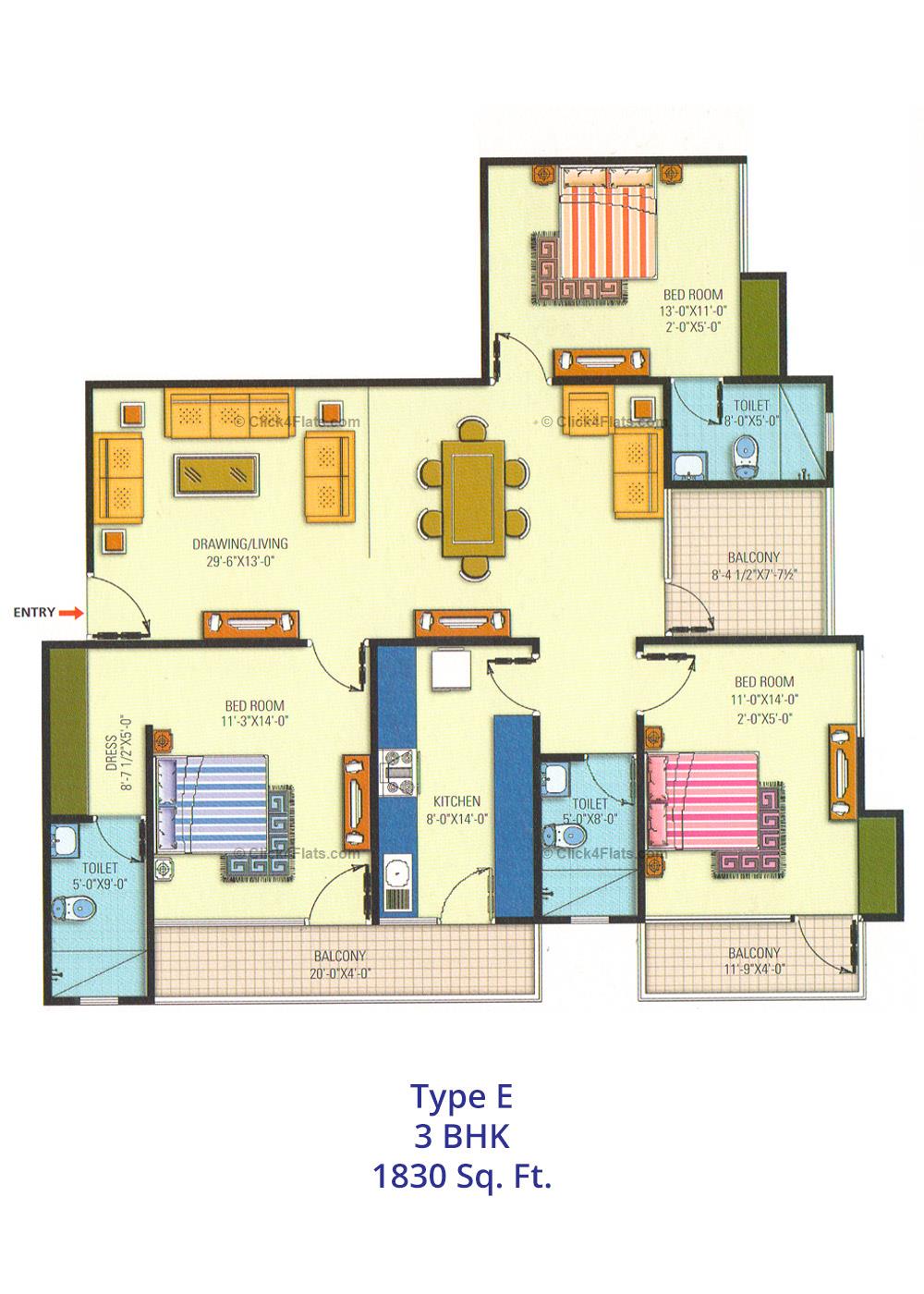 Arpan Residency 3 BHK 