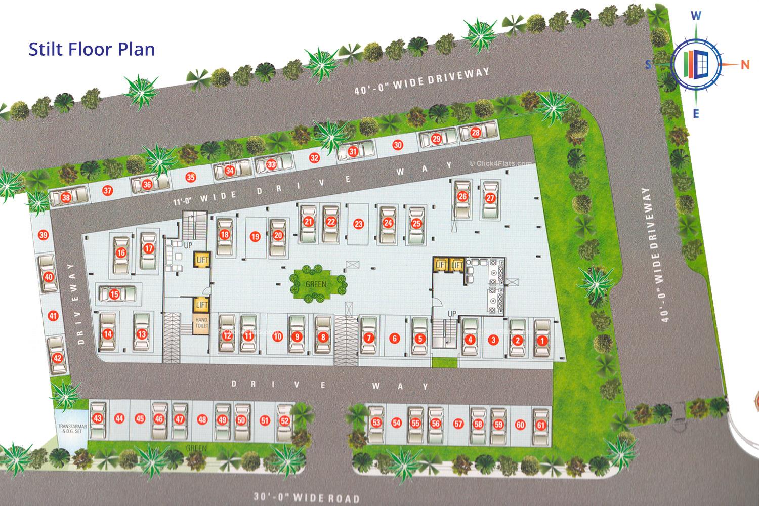 Arpan Residency Stilt Floor Plan