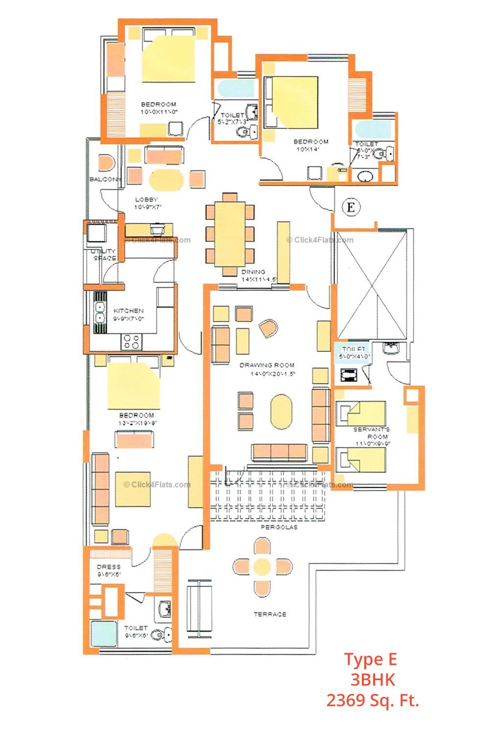 Dave Apartments 3 BHK 