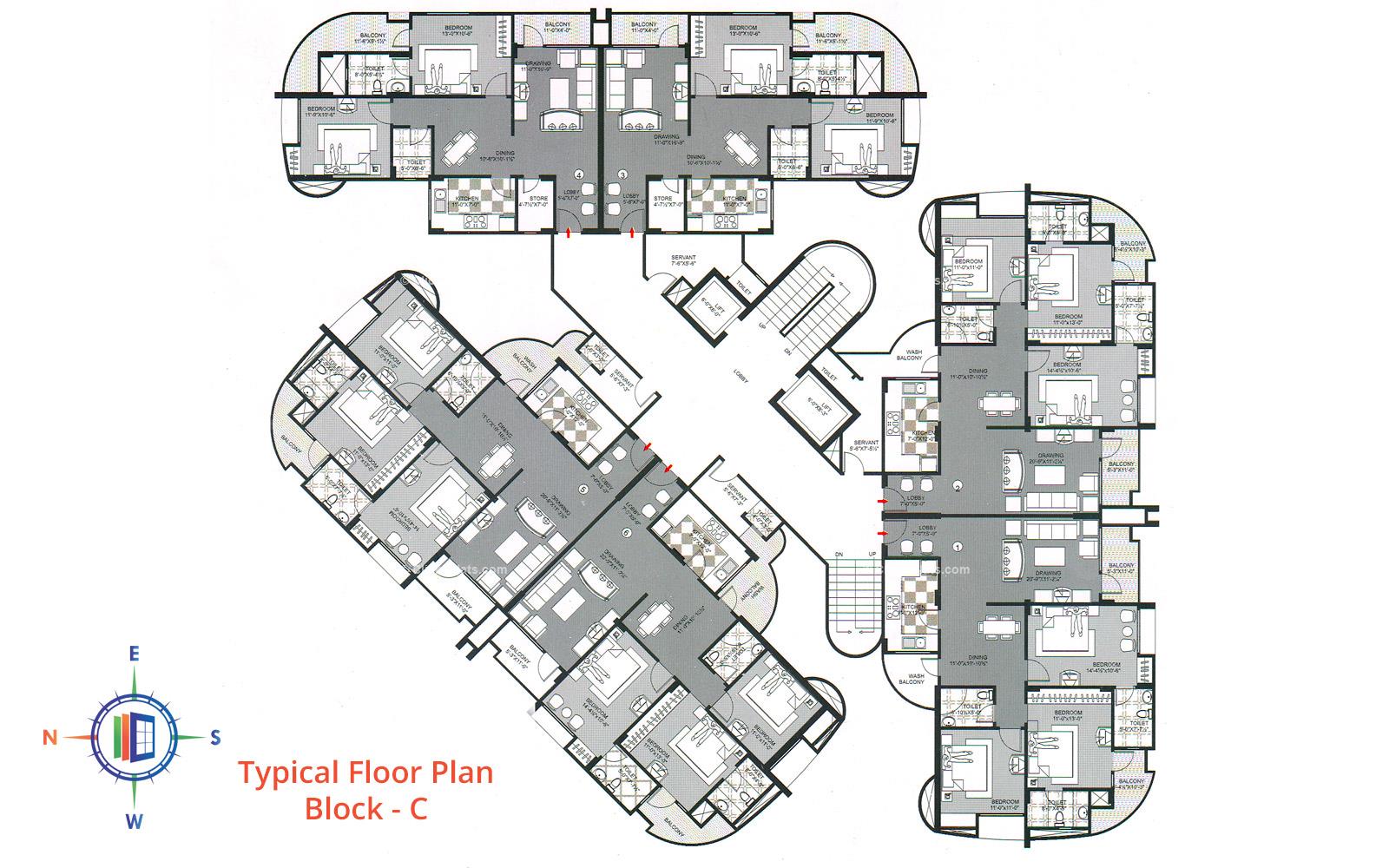 Southend Homes Typical Floor Plan (Block - C)