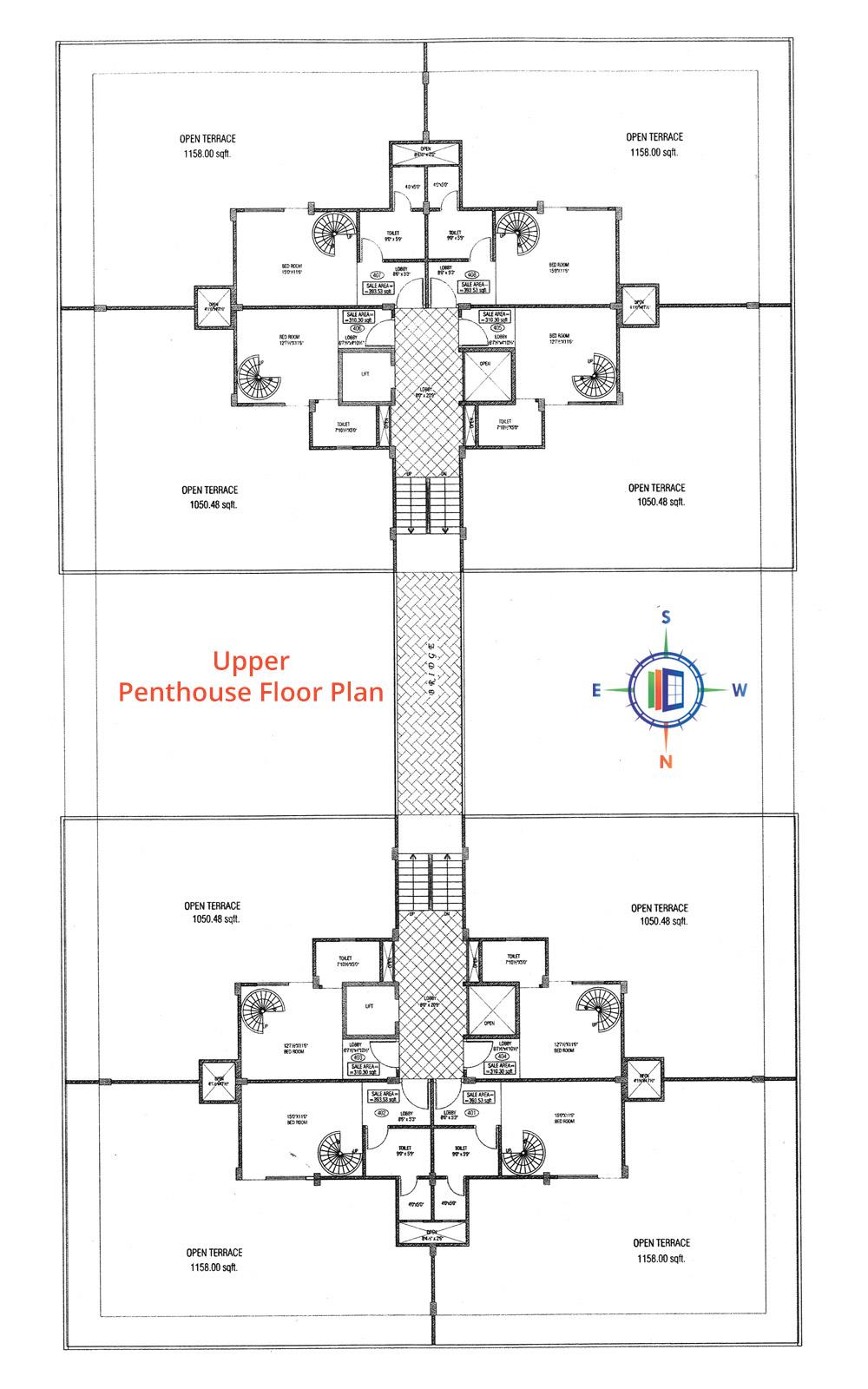 Damodar Pearl Elegance Upper Penthouse Floor Plan