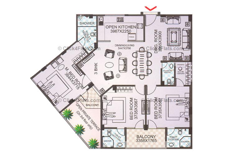 Belvedere Park 3 BHK 