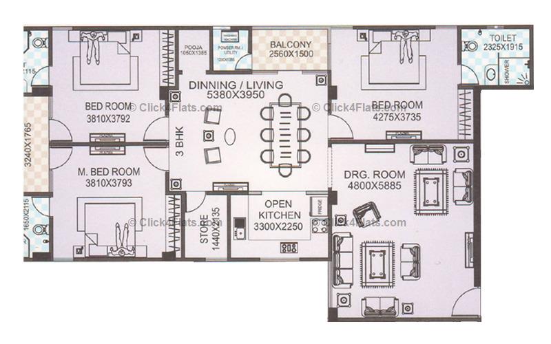 Belvedere Park 3 BHK 