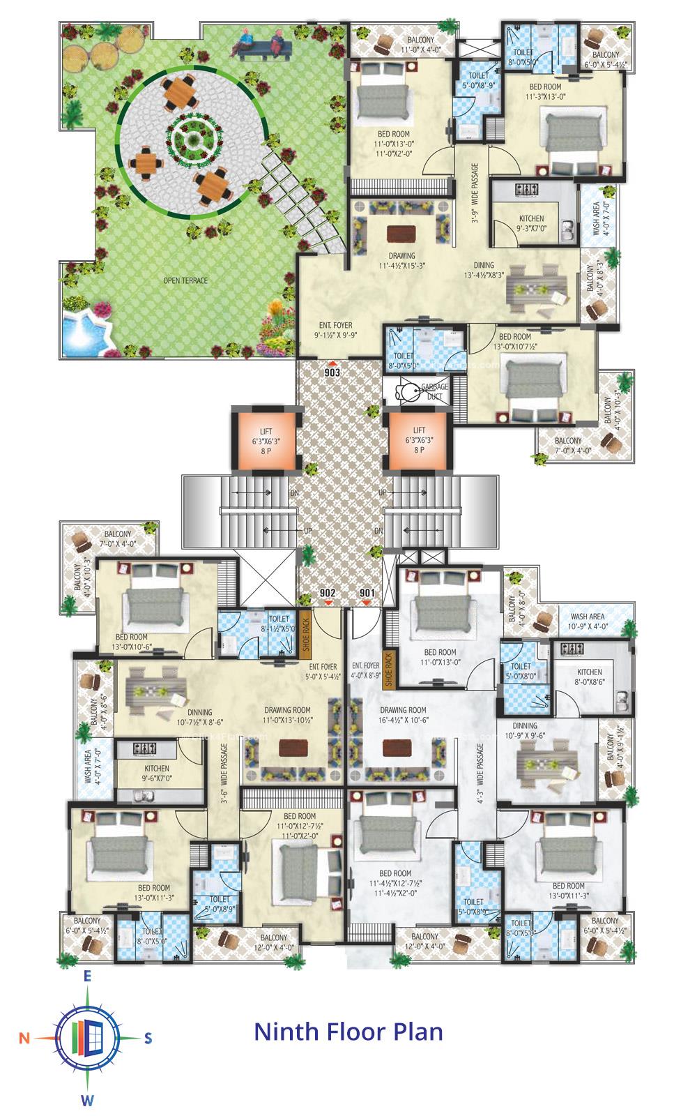 SDC Portico Ninth Floor Plan