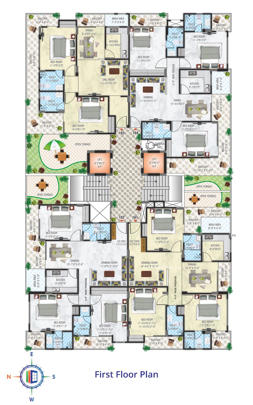 SDC Portico First Floor Plan