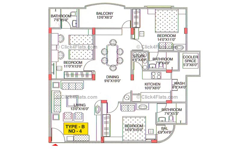 Akshat Enclave 3 BHK 