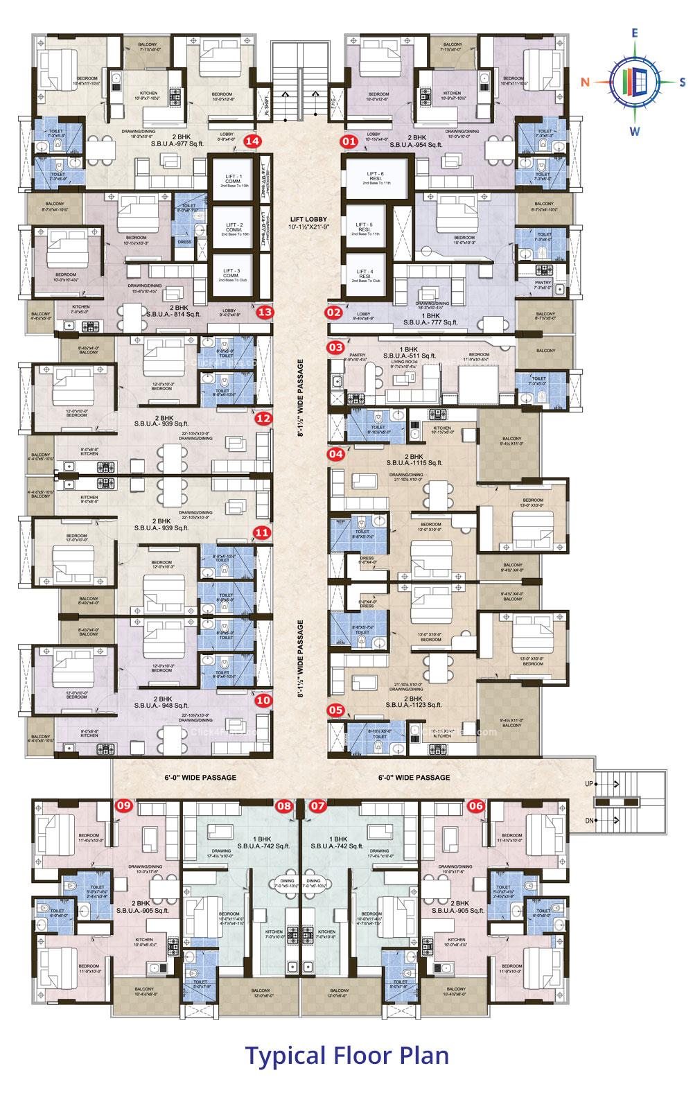 The Rise Typical Floor Plan