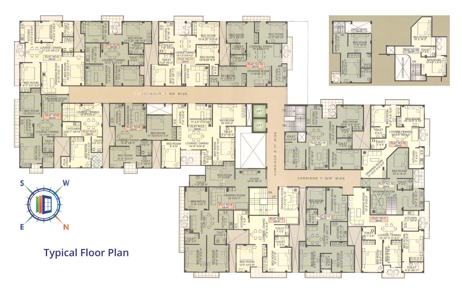 Dwarika Typical Floor Plan