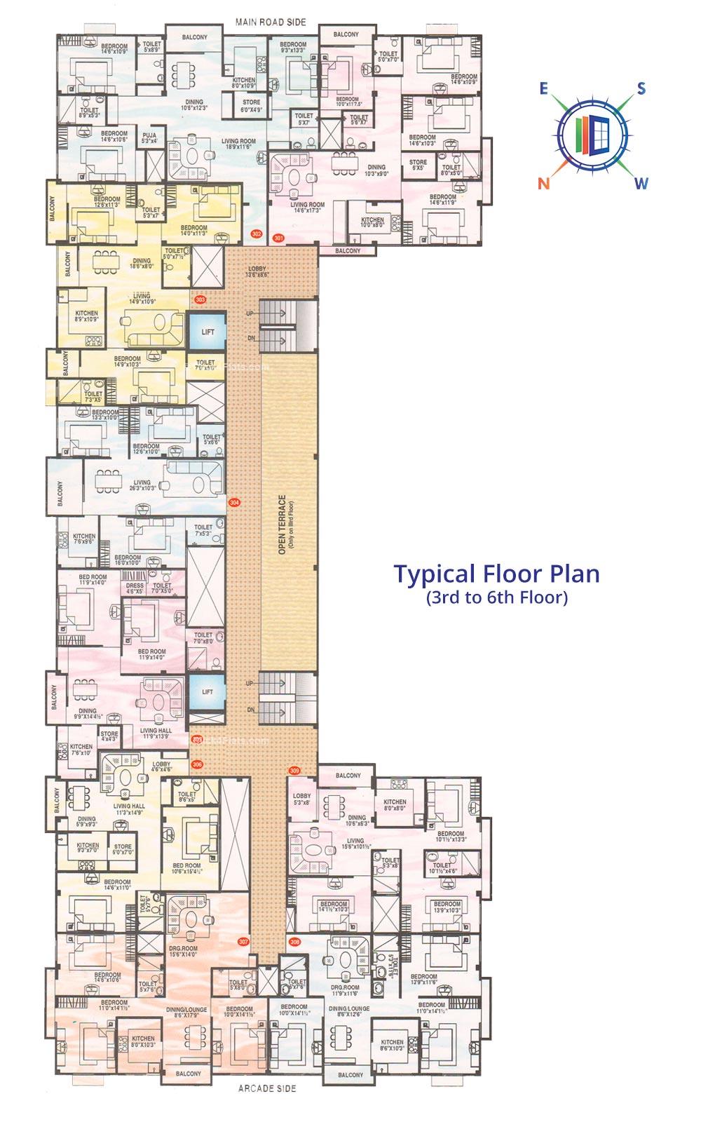 Golden Times Typical Floor Plan