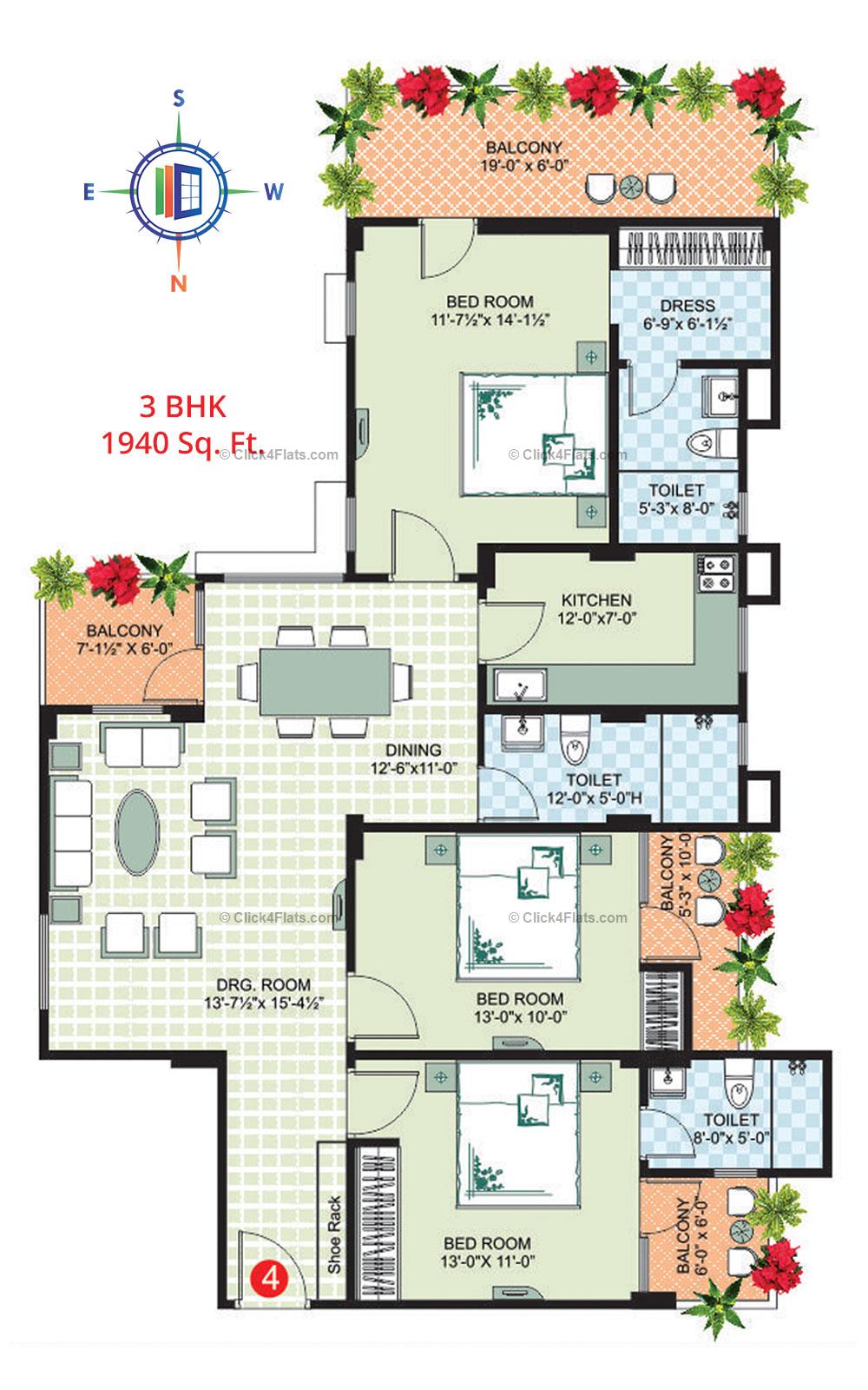 Nakshatra Status 3 BHK 