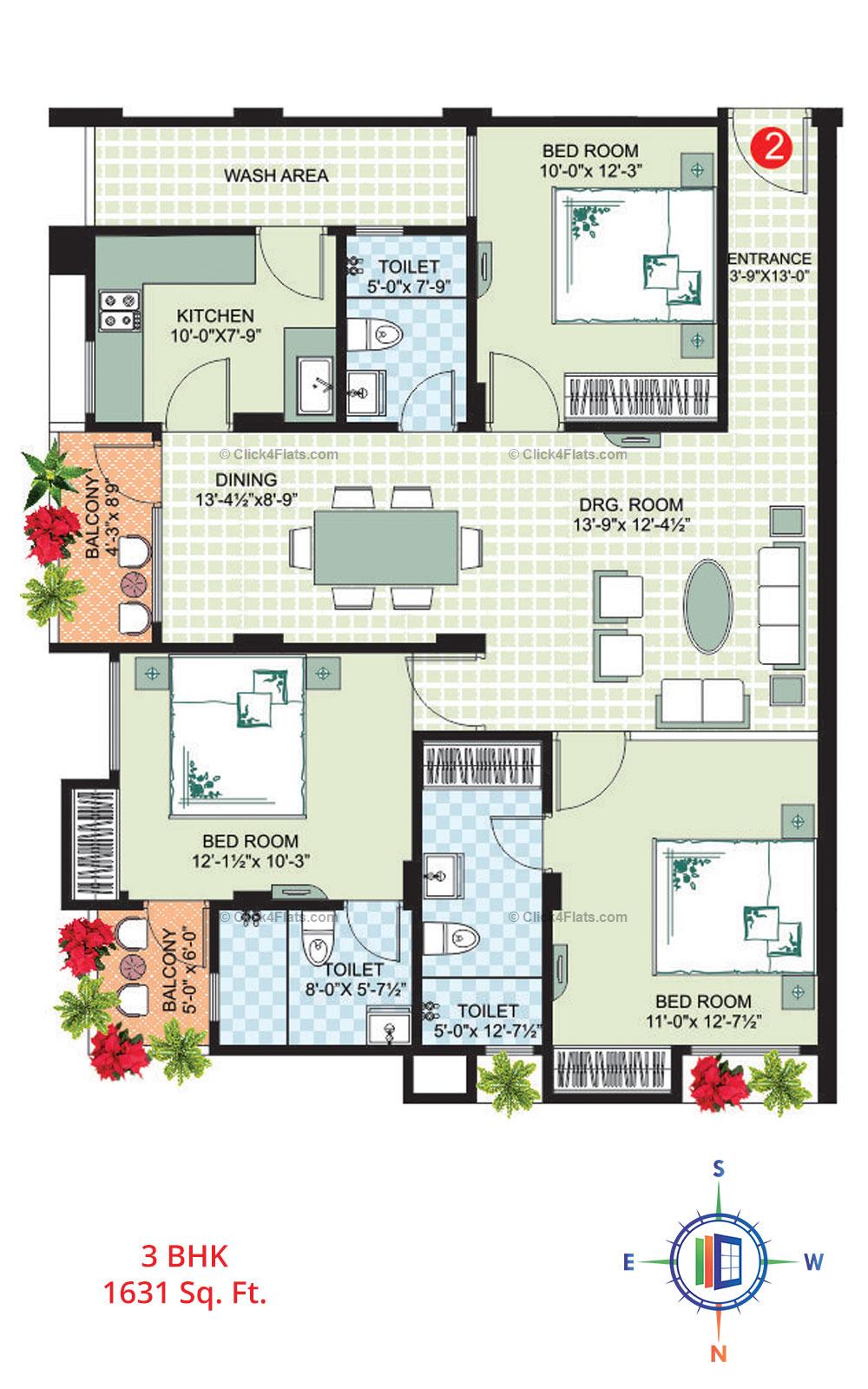 Nakshatra Status 3 BHK 