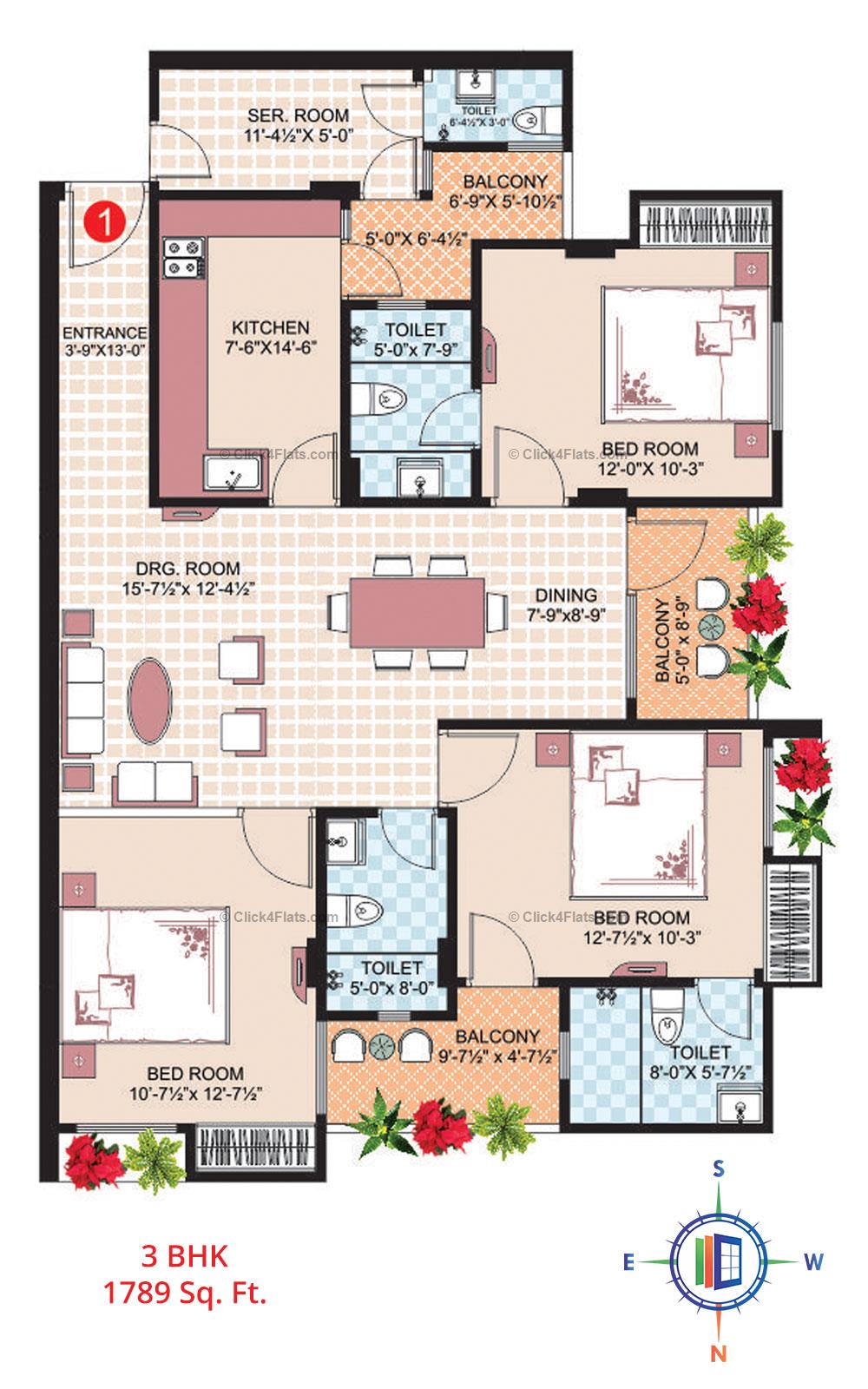 Nakshatra Status 3 BHK 