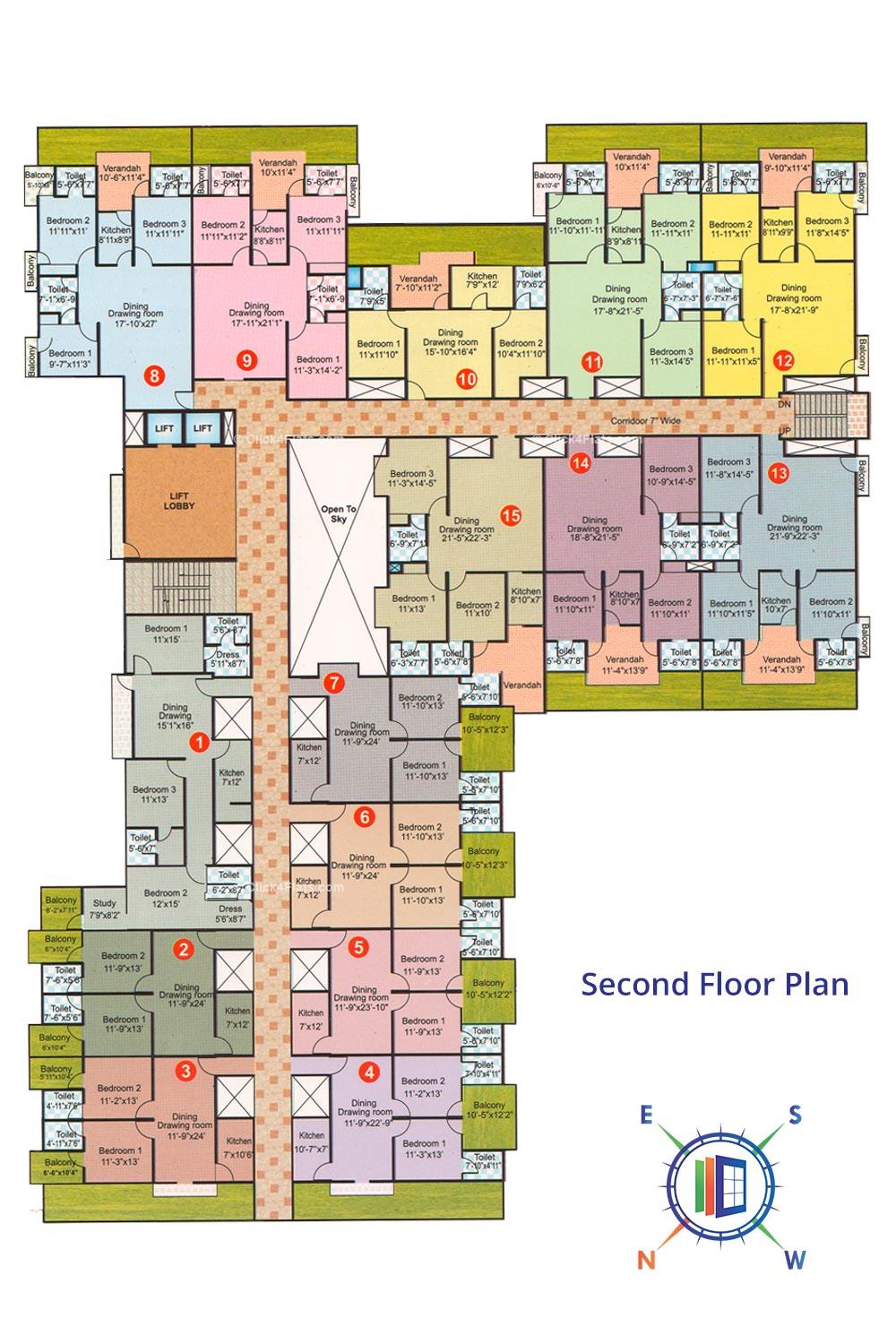 The Tulip Enclave Second Floor Plan