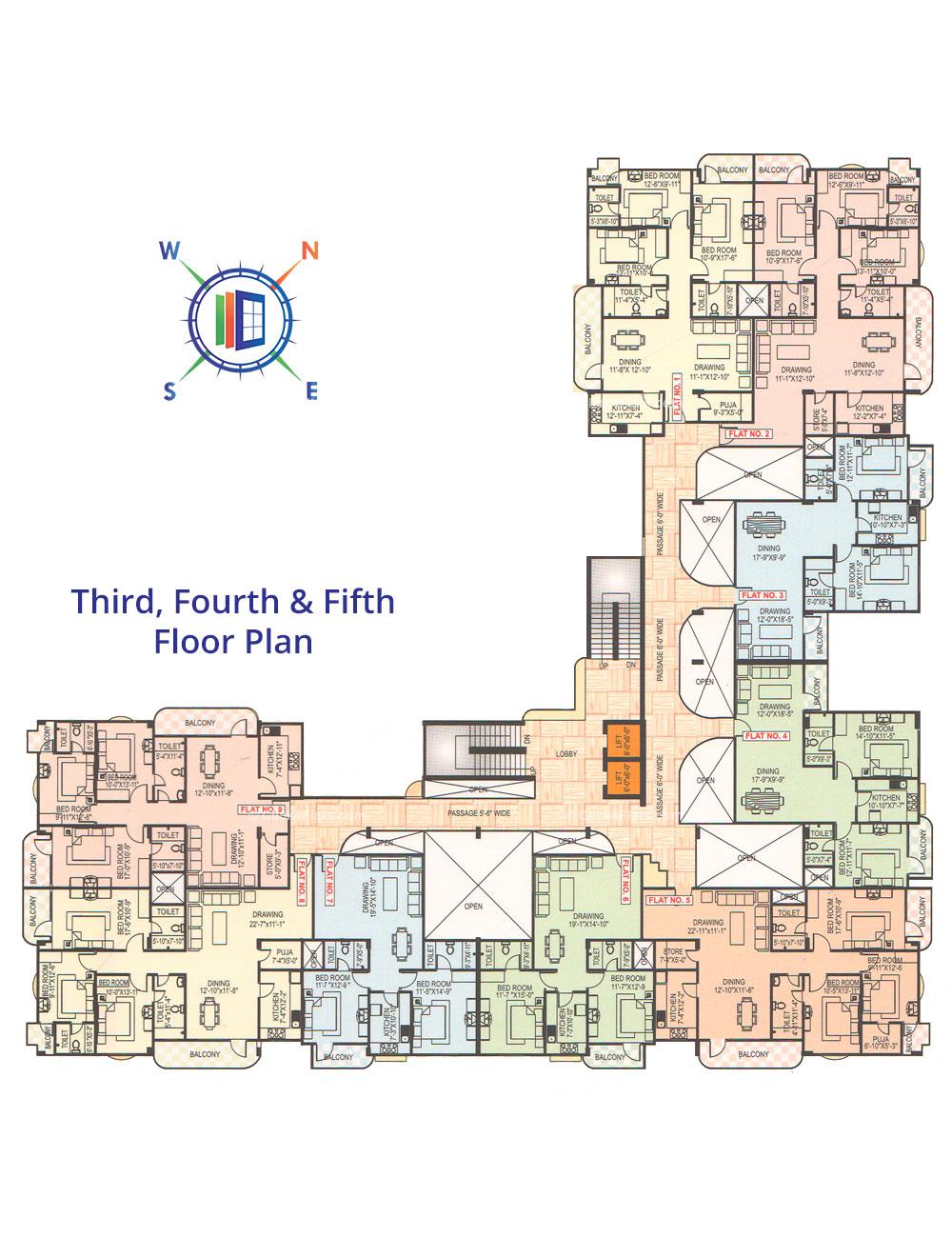 Riddhi Siddhi Typical Floor Plan