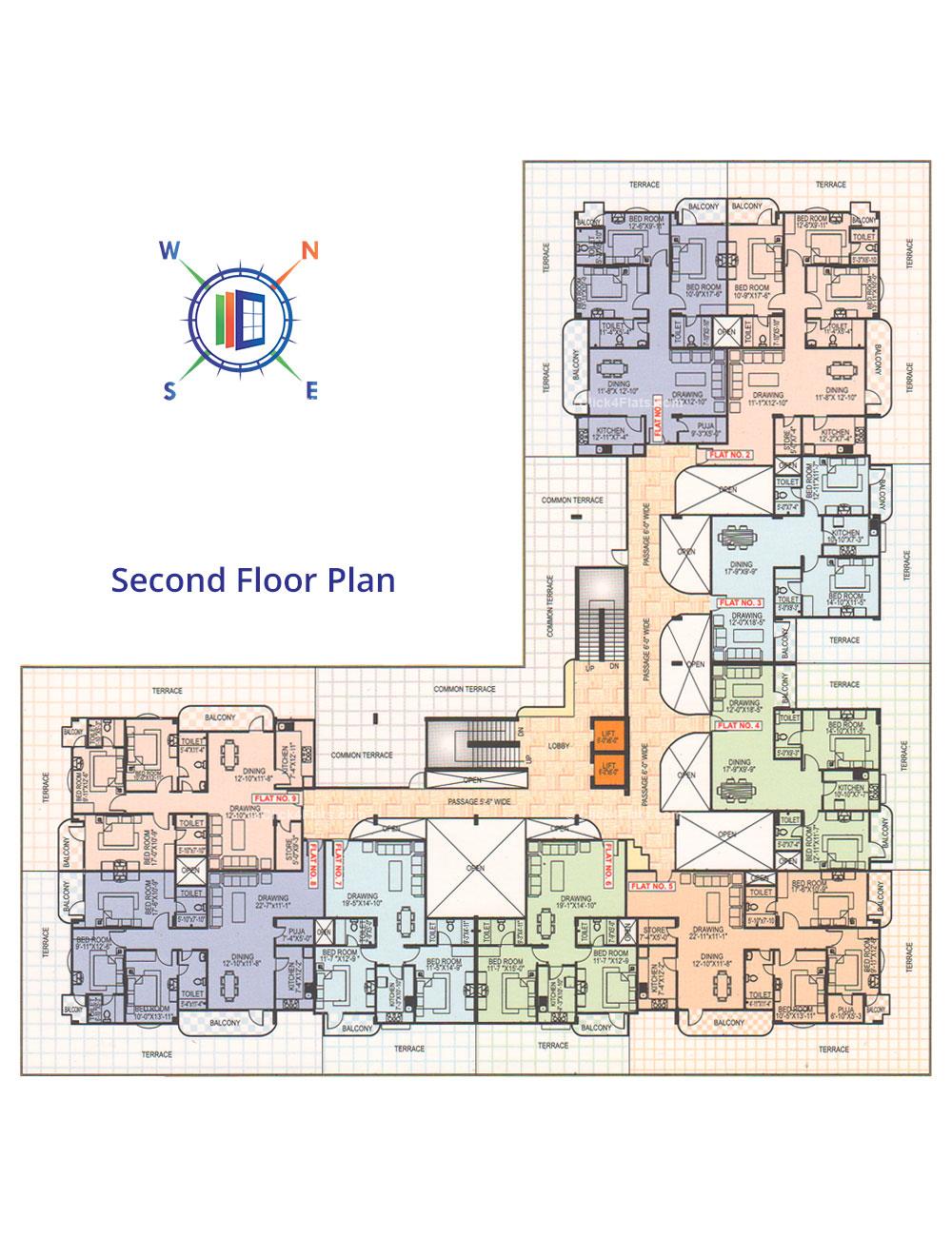 Riddhi Siddhi Second Floor Plan