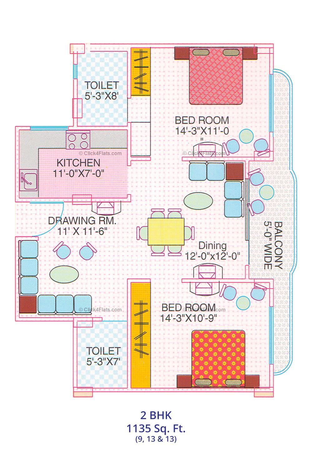 Balaji Tower 2 2 BHK 