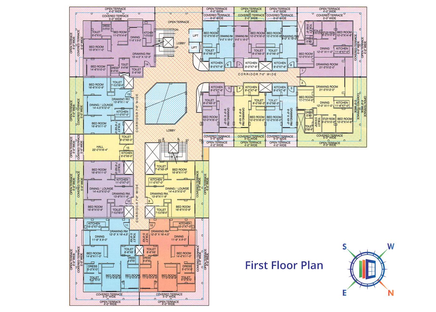 Balaji Tower 2 First Floor Plan