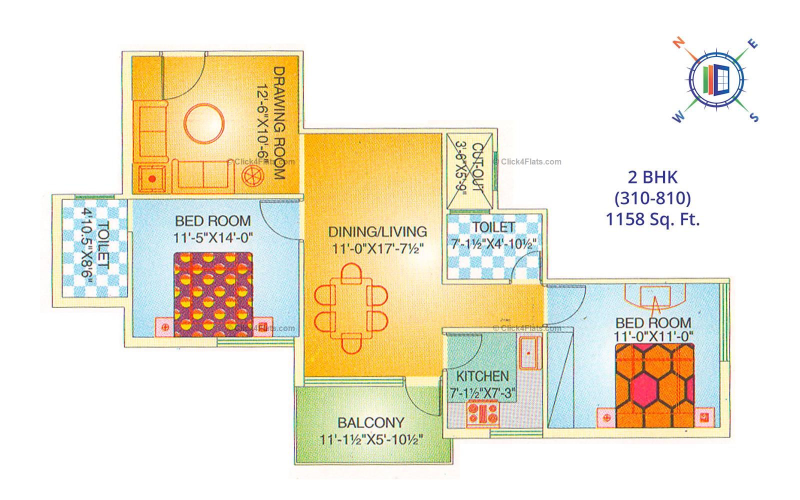 Balaji Tower 1 2 BHK 