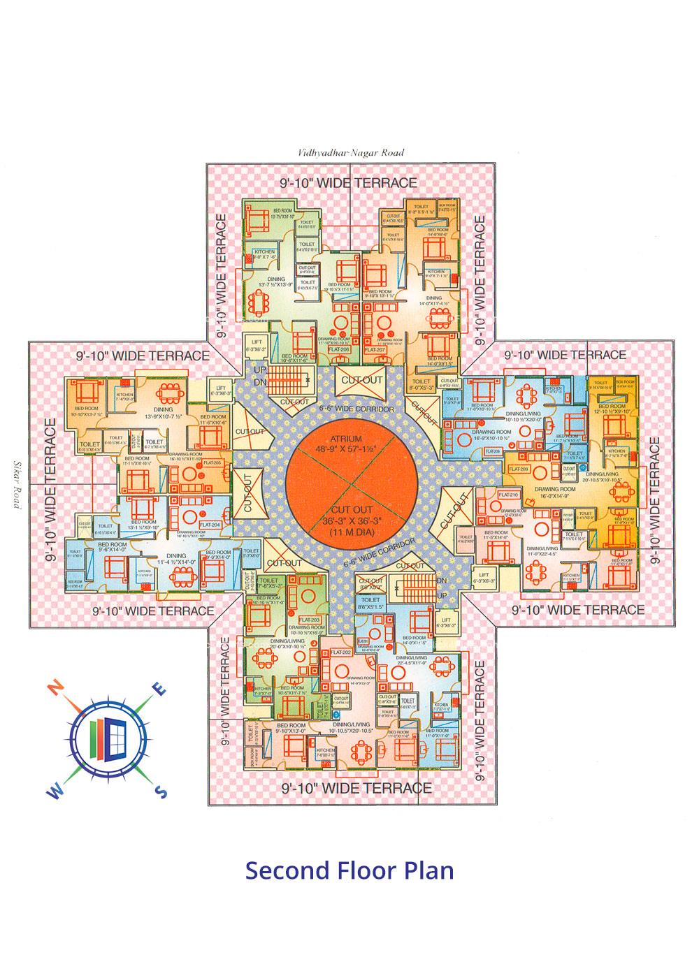 Balaji Tower 1 Second Floor Plan