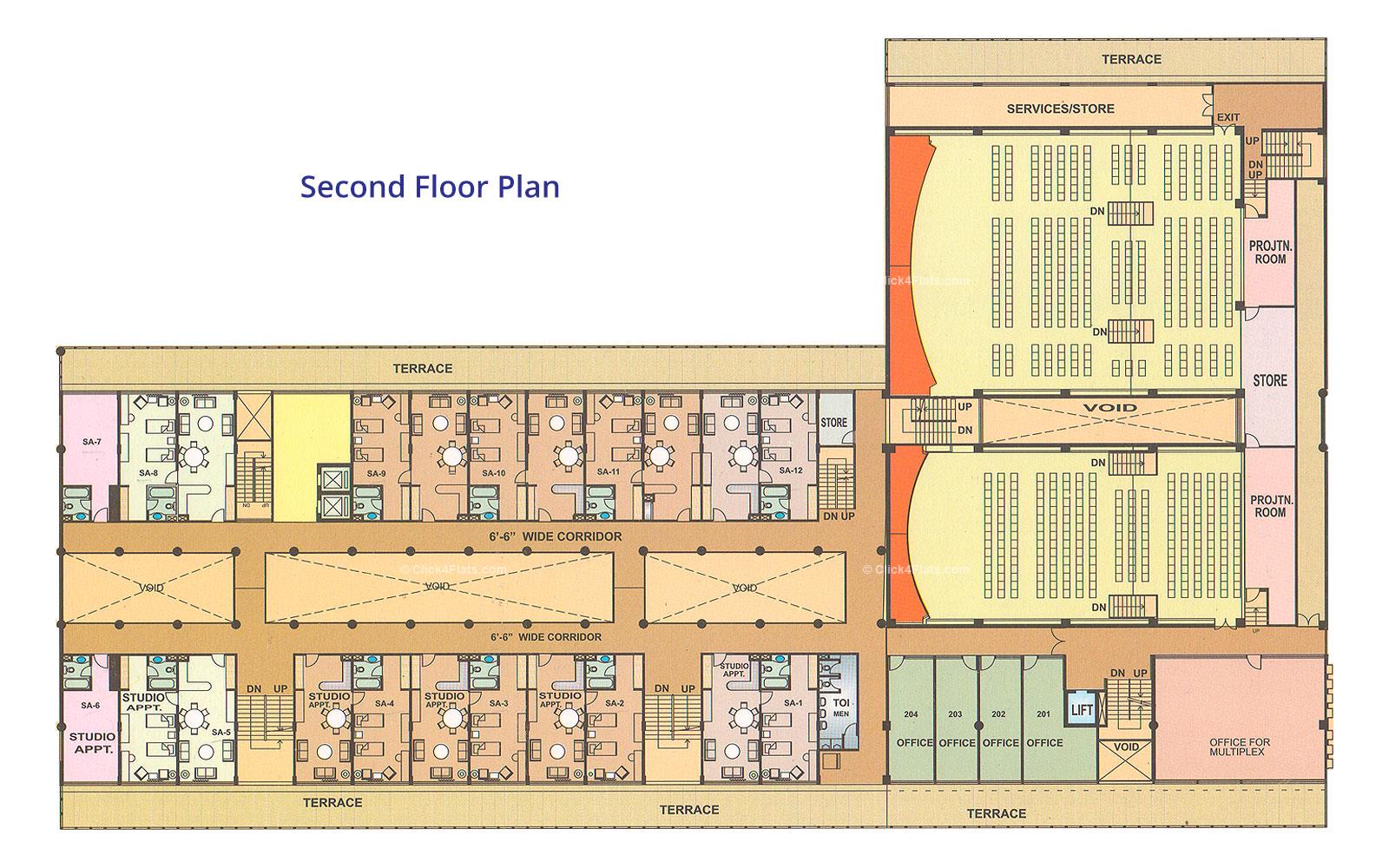 City Star Multiplex Second Floor Plan