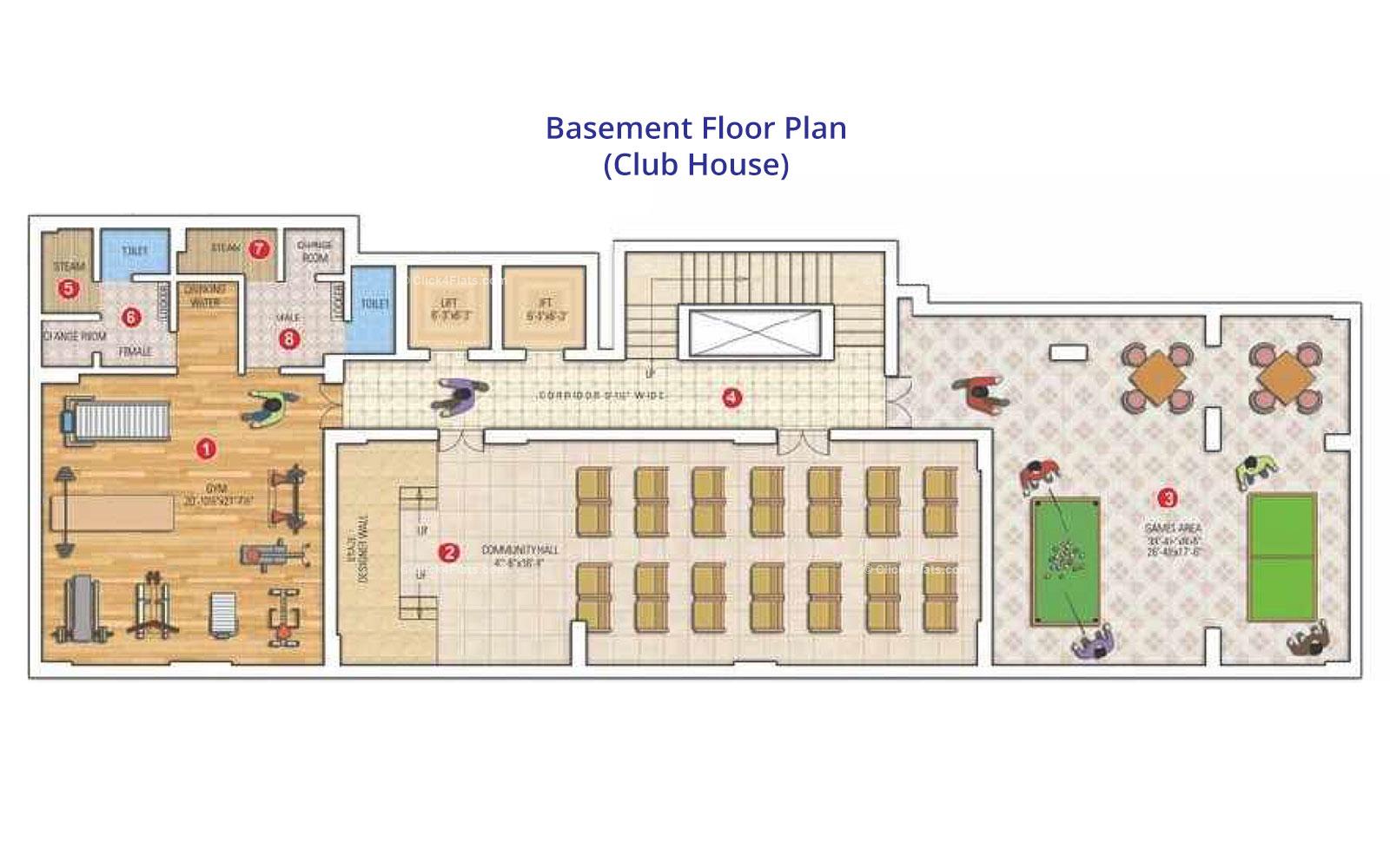 Royal Ornate Basement Floor Plan