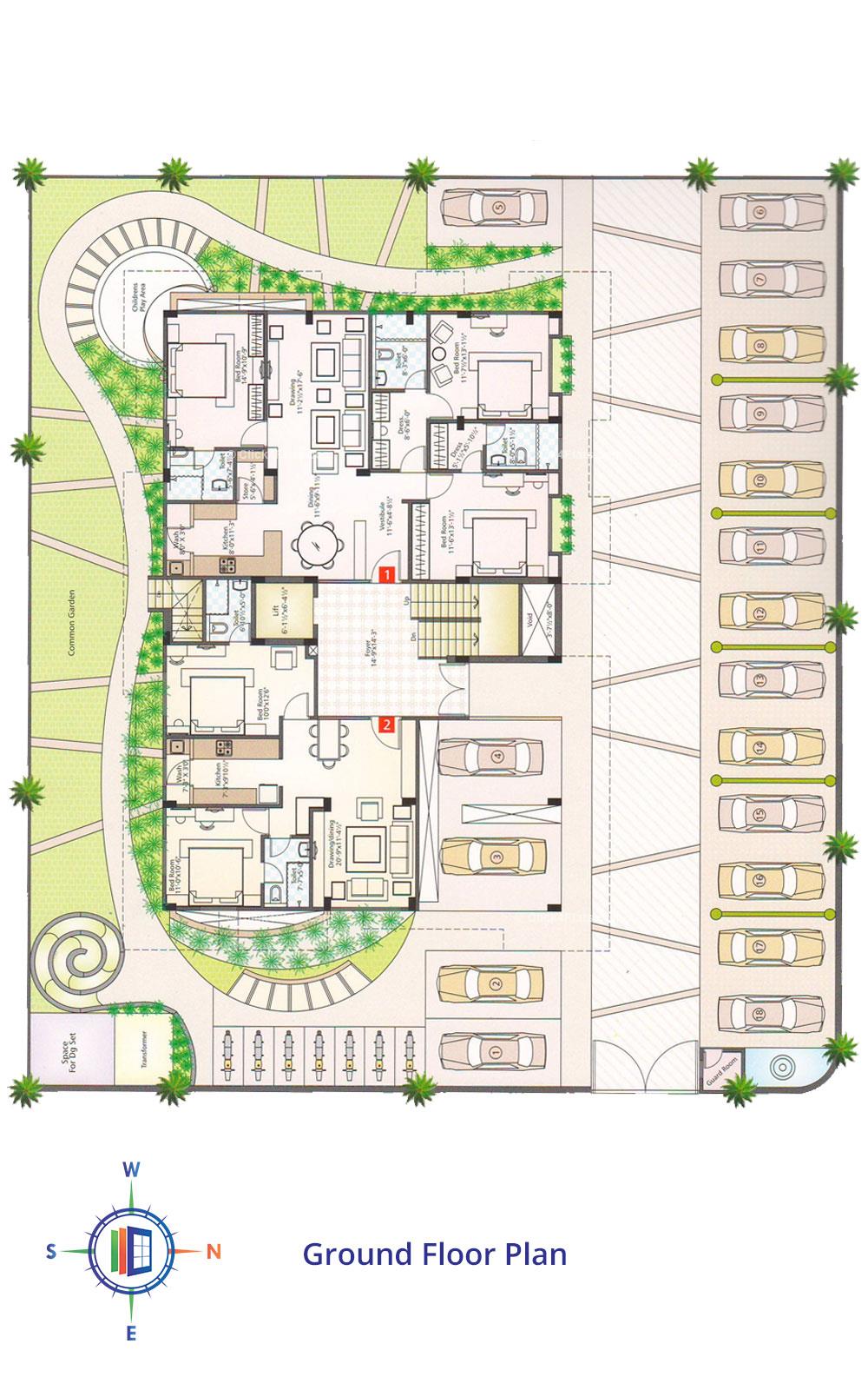 Akshat Hari Niwas Ground Floor Plan