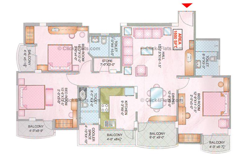 Akshat Residency 3 BHK 