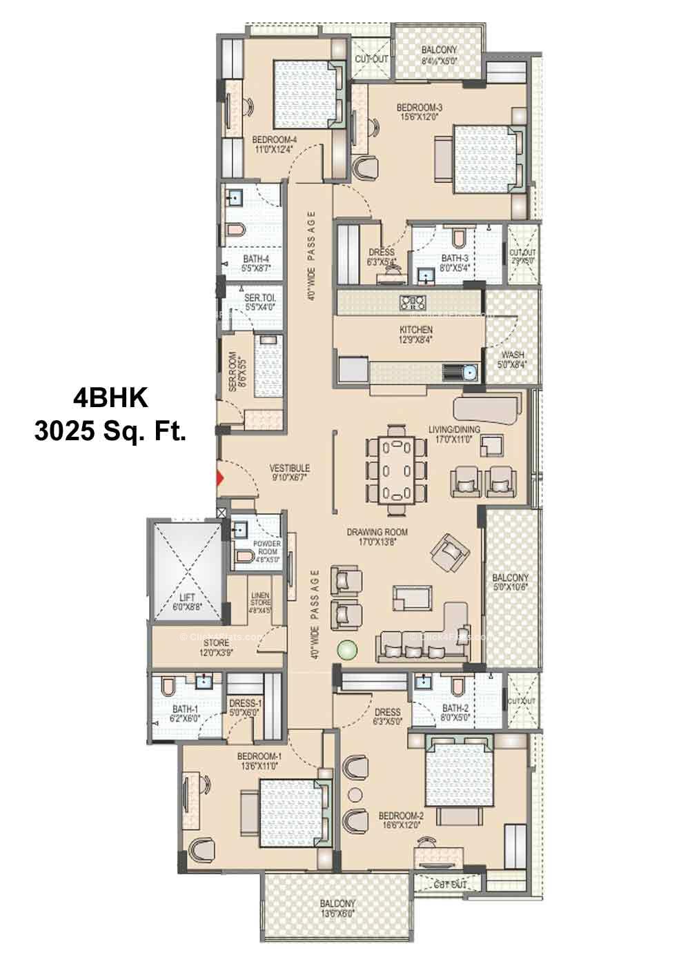 Akshat Kanak Prabha 4 BHK 