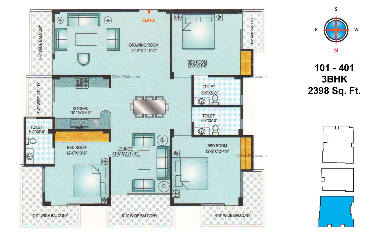 Nandan Apartments 3 BHK 