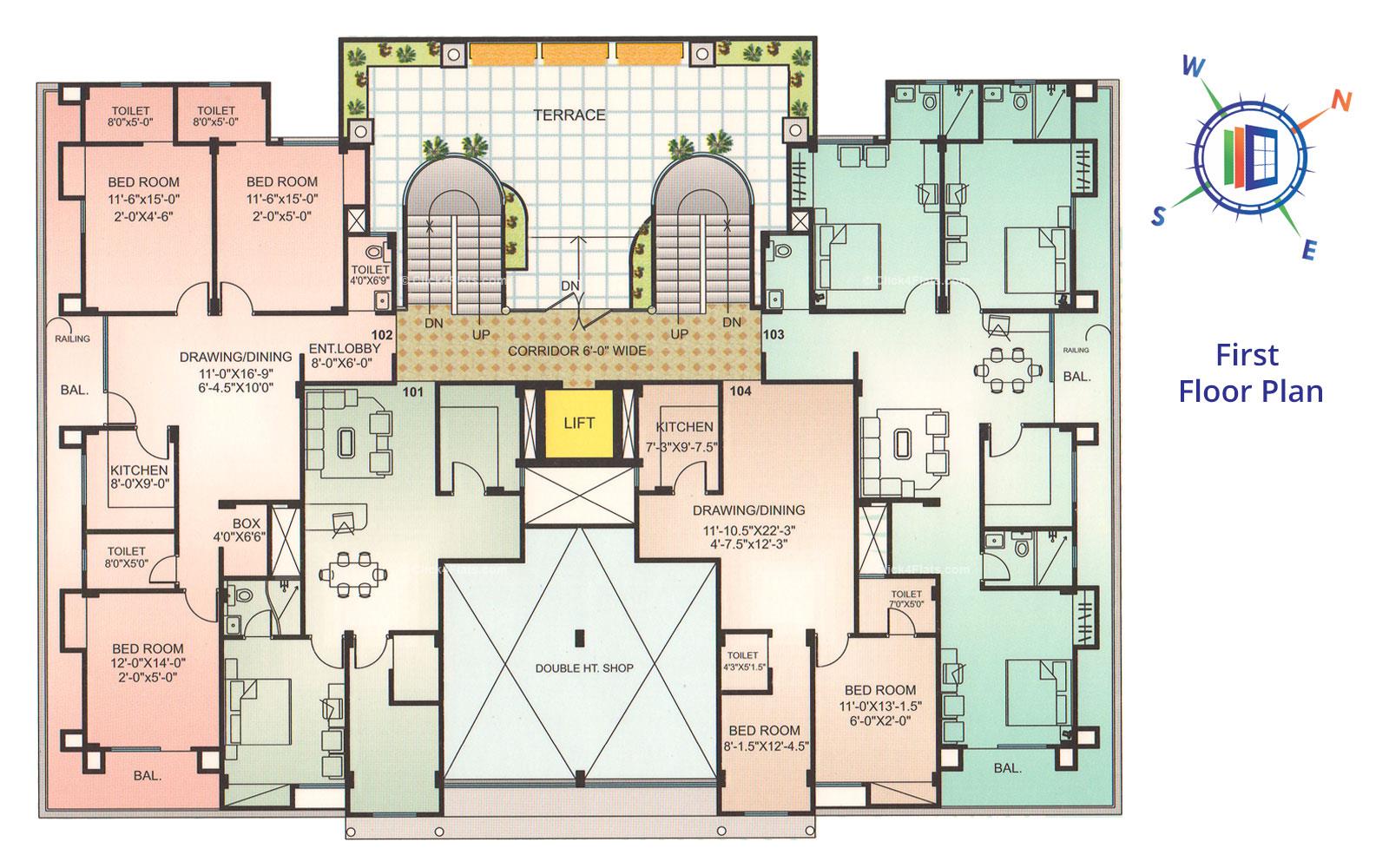 Whispering Palms First Floor Plan