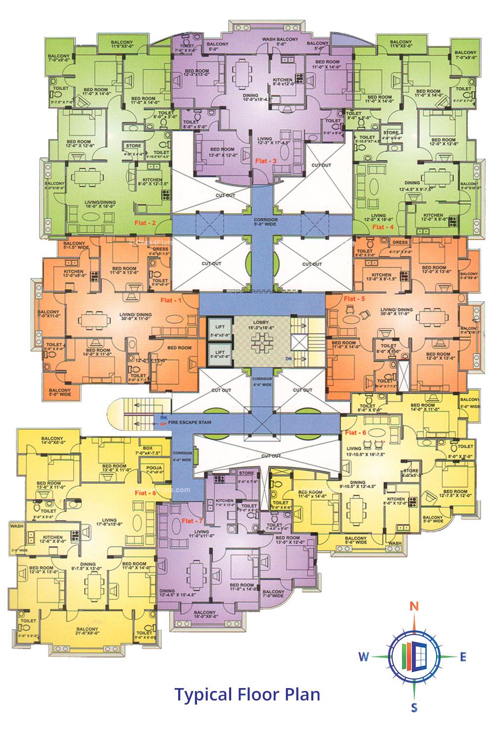 Neelkanth Heights Typical Floor Plan