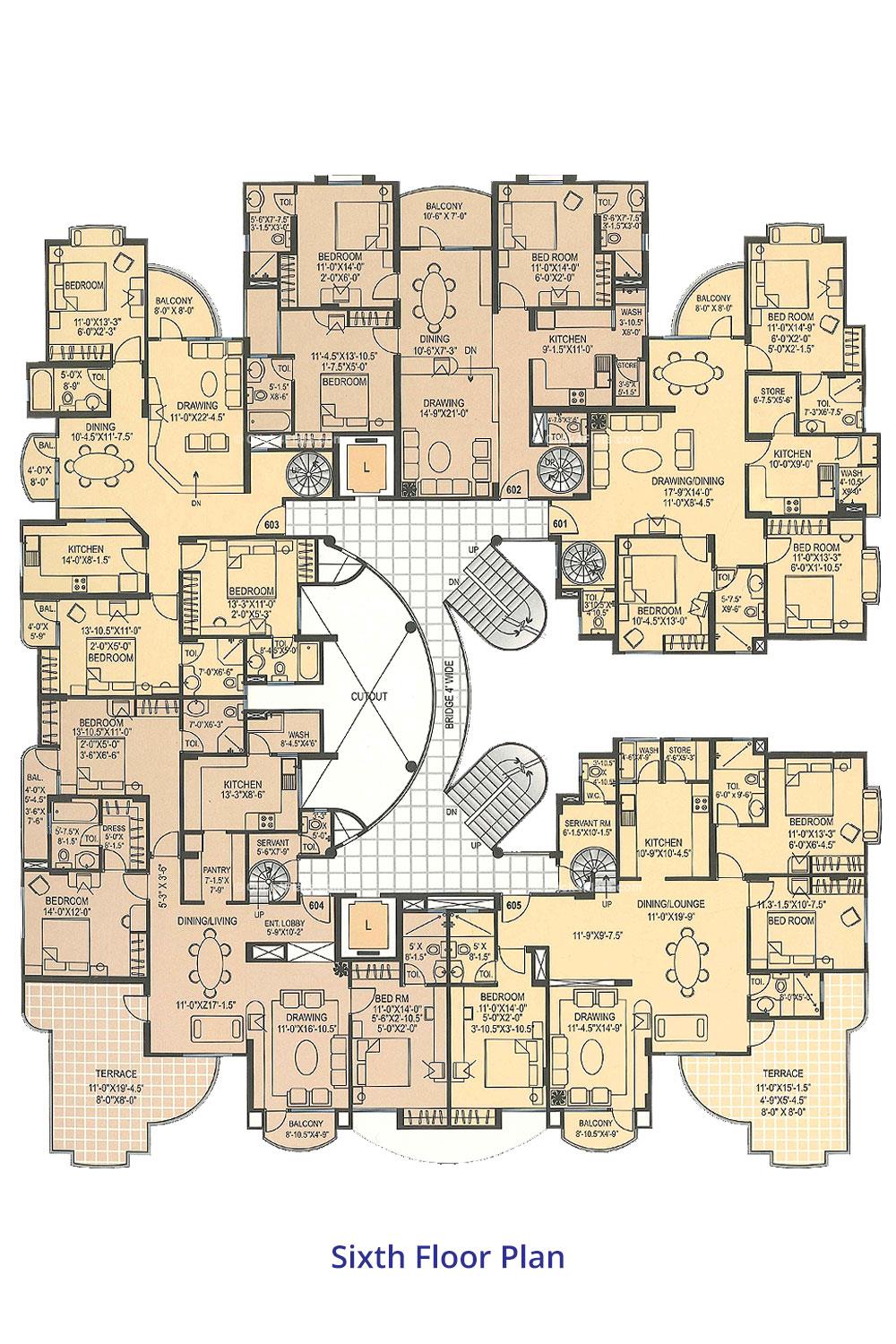 Sterling Sixth Floor Plan